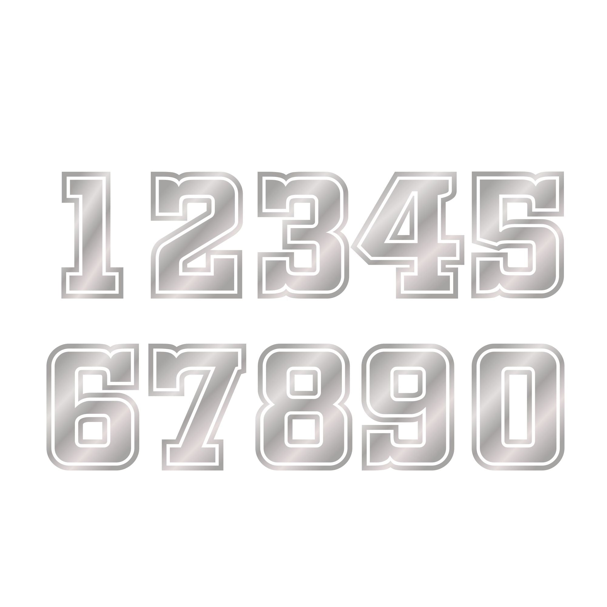 Aufkleber 3x STARTNUMMER - 8cm hoch - Wunschnummer - Motocross, Auto, Enduro, Motorrad - FOTOFOL