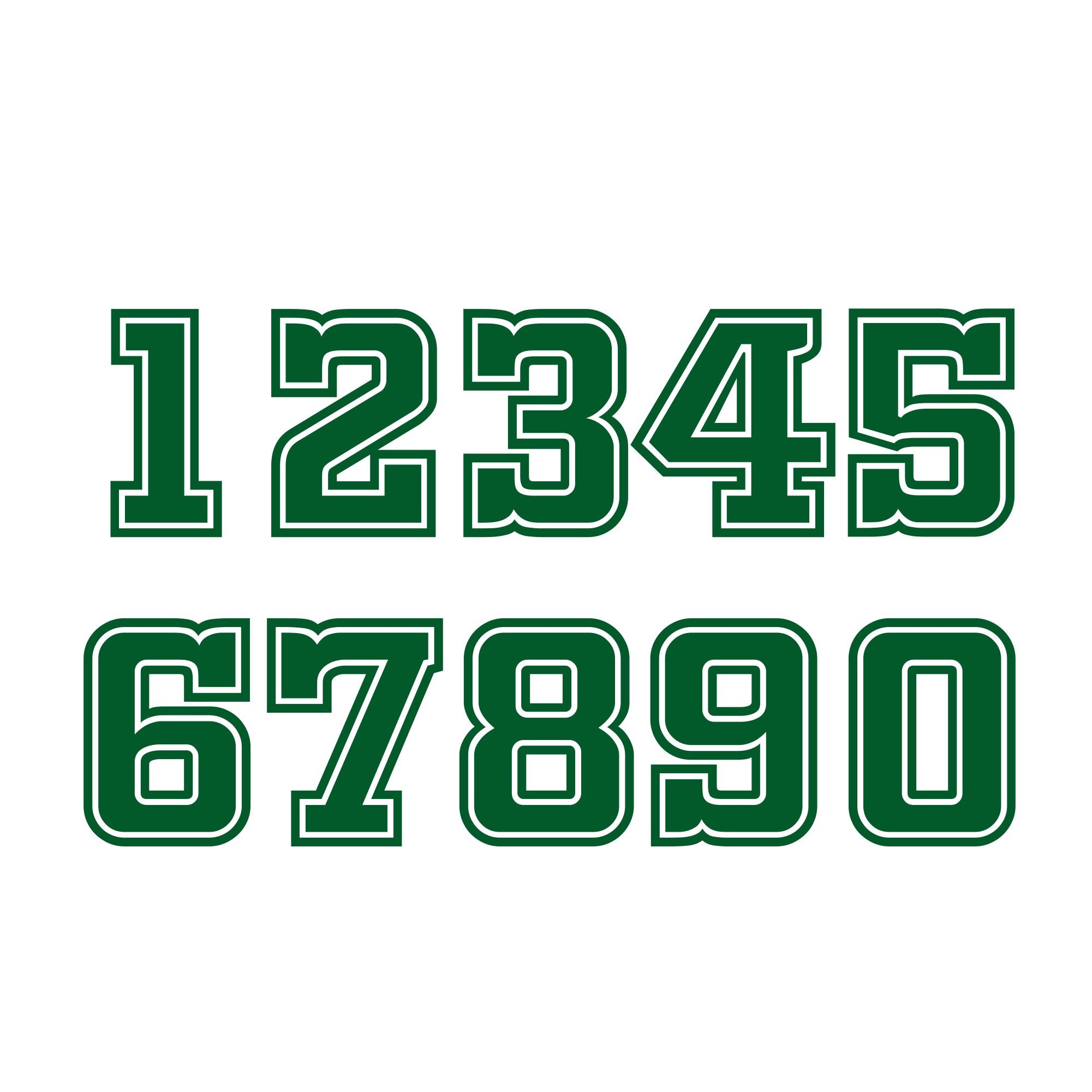 Aufkleber 3x STARTNUMMER - 8cm hoch - Wunschnummer - Motocross, Auto, Enduro, Motorrad - FOTOFOL