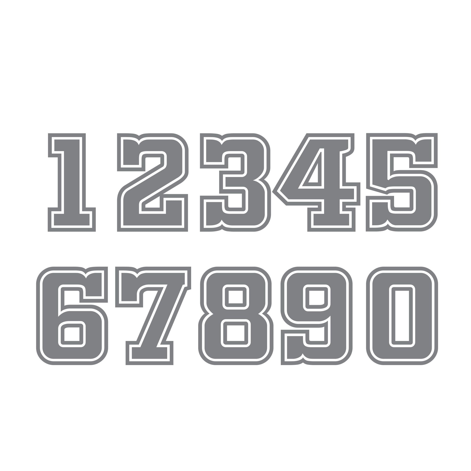 Aufkleber 3x STARTNUMMER - 8cm hoch - Wunschnummer - Motocross, Auto, Enduro, Motorrad - FOTOFOL