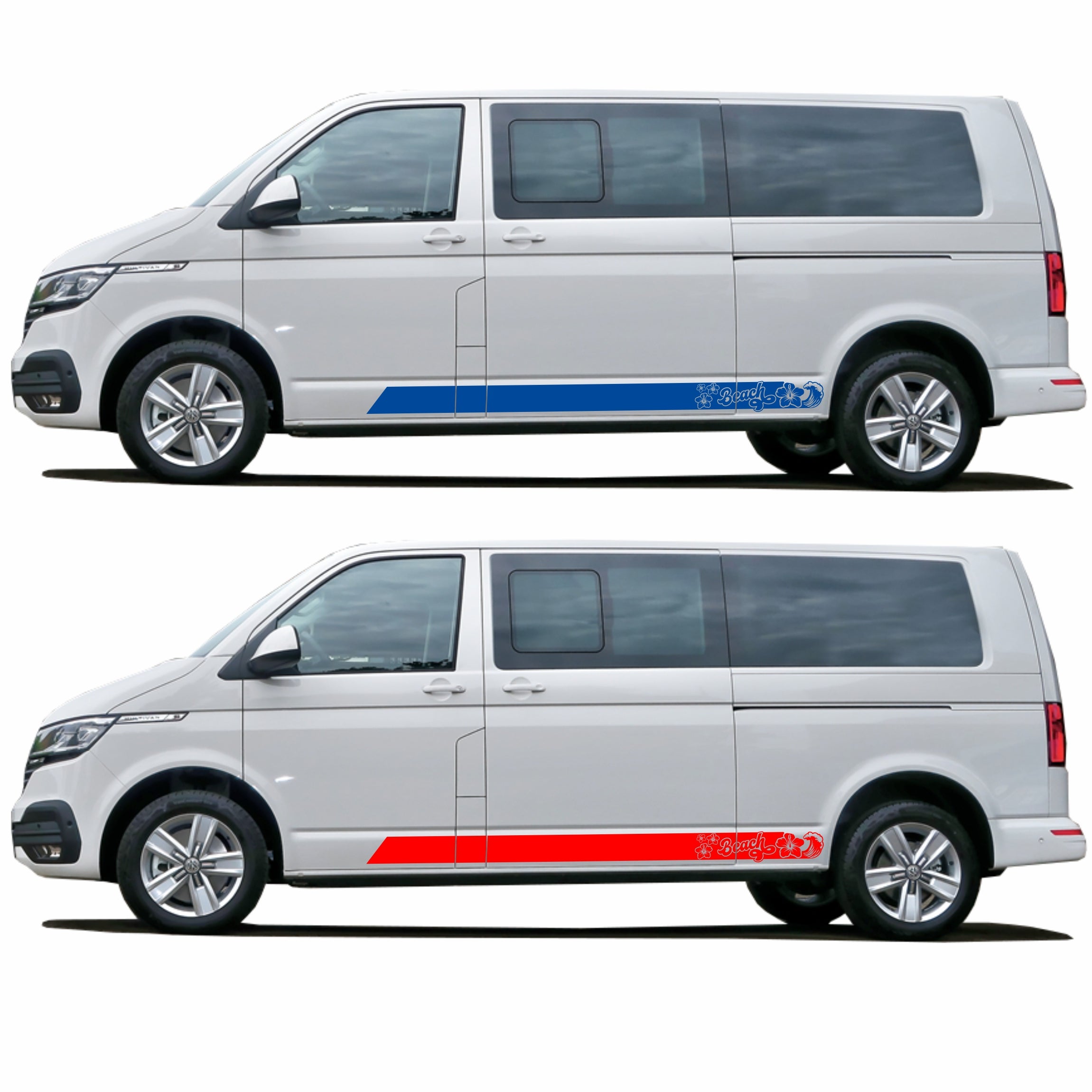 Seitenstreifen passend für VW California Beach T6.1, T6, T5, Seitenaufkleber Autoaufkleber - FOTOFOL