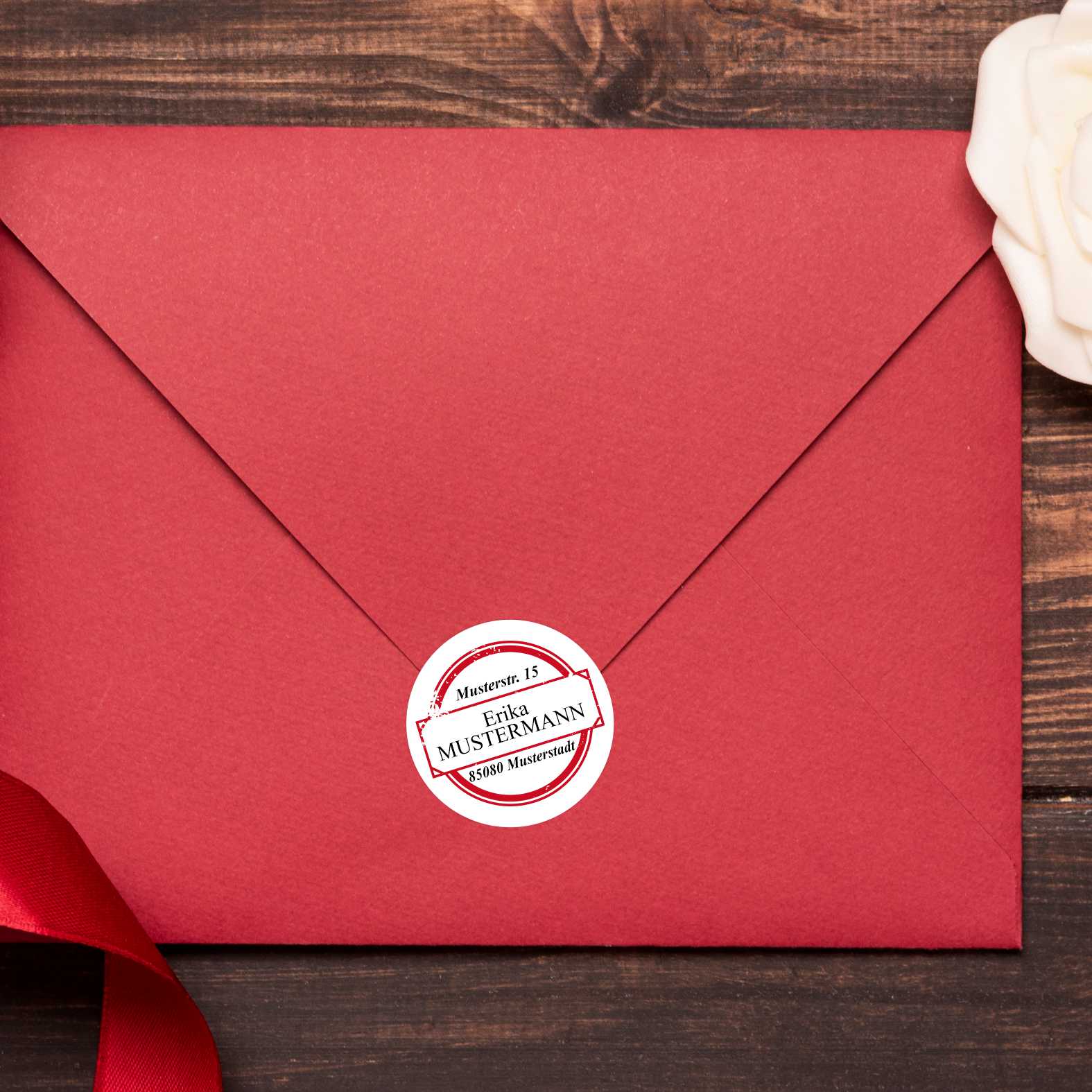 Personalisierte Adressaufkleber - Personalisierte Aufkleber mit Name und Adresse - 24 Stück - 4,5cm - FOTOFOL