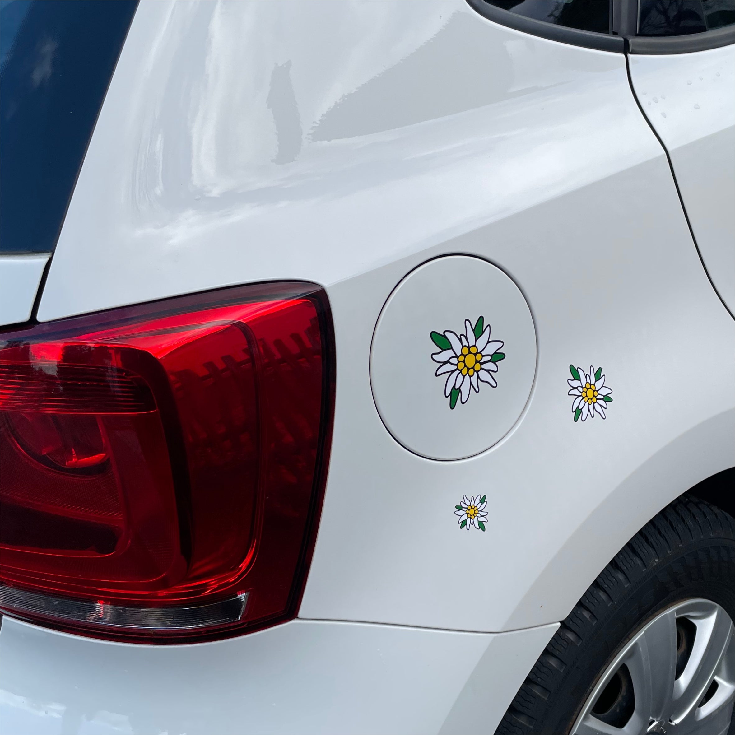 Aufkleber SET Alpen Edelweiss Bayern Auto Sticker- für Auto, Fahrzeuge, Roller, Moped, Motorrad-Helm, Fahrrad, Laptop, Smartphone - FOTOFOL