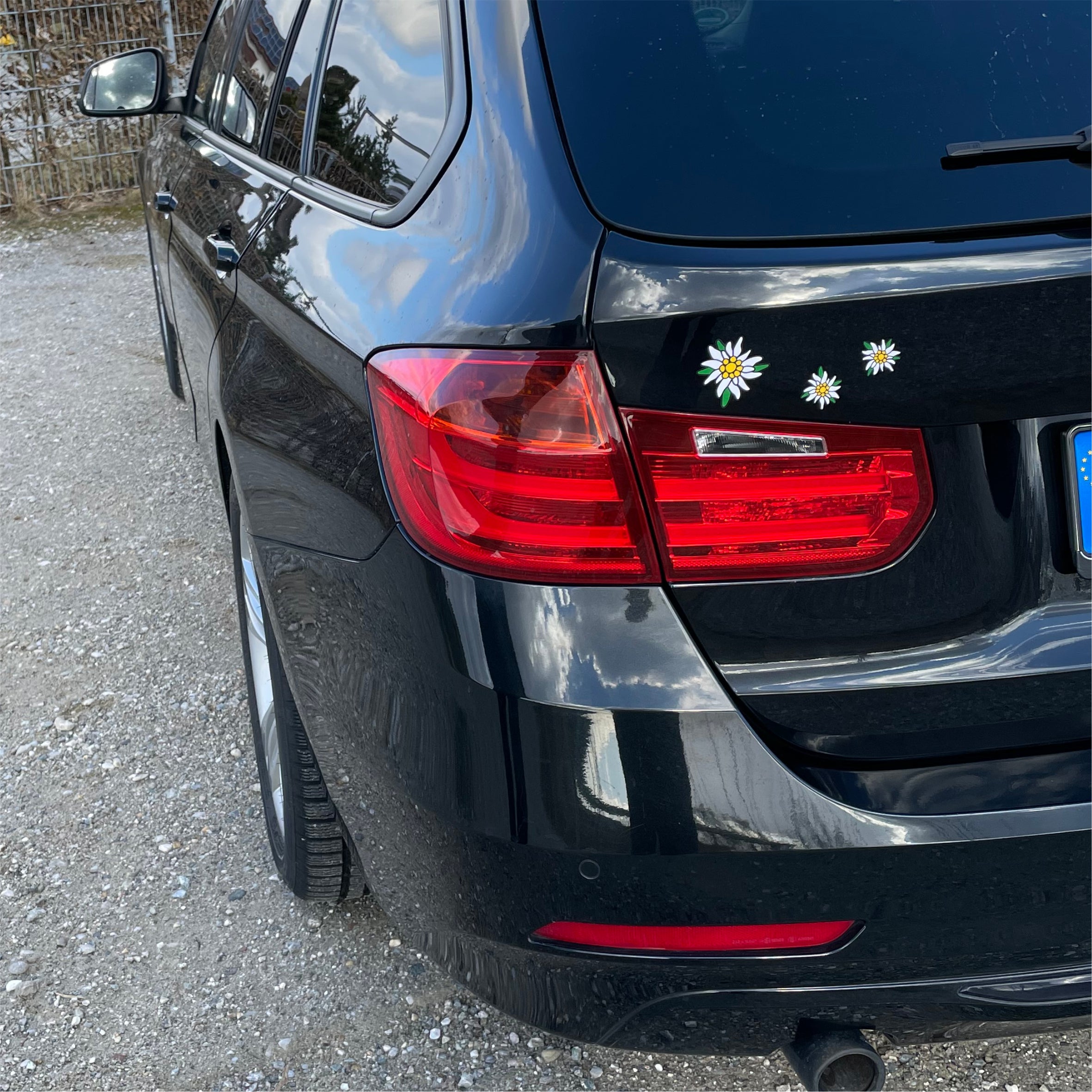 Aufkleber SET Alpen Edelweiss Bayern Auto Sticker- für Auto, Fahrzeuge, Roller, Moped, Motorrad-Helm, Fahrrad, Laptop, Smartphone - FOTOFOL