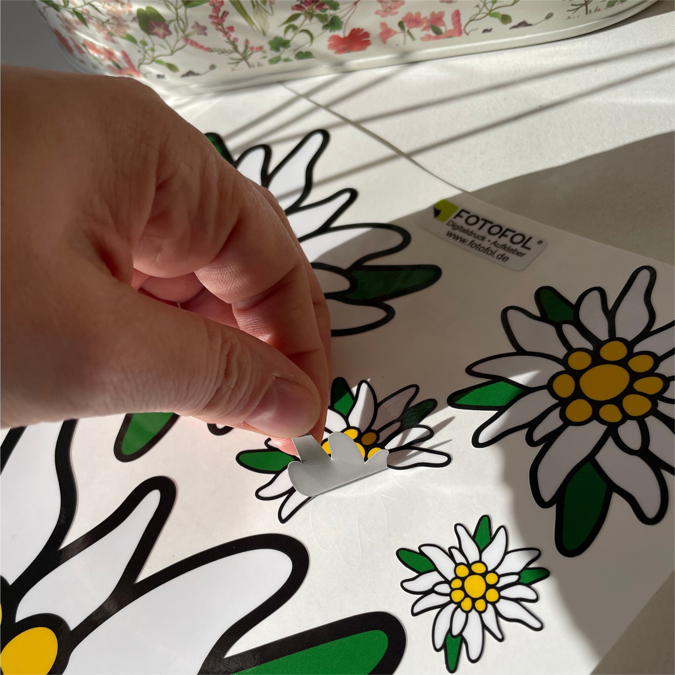 Aufkleber SET Alpen Edelweiss Bayern Auto Sticker- für Auto, Fahrzeuge, Roller, Moped, Motorrad-Helm, Fahrrad, Laptop, Smartphone - FOTOFOL