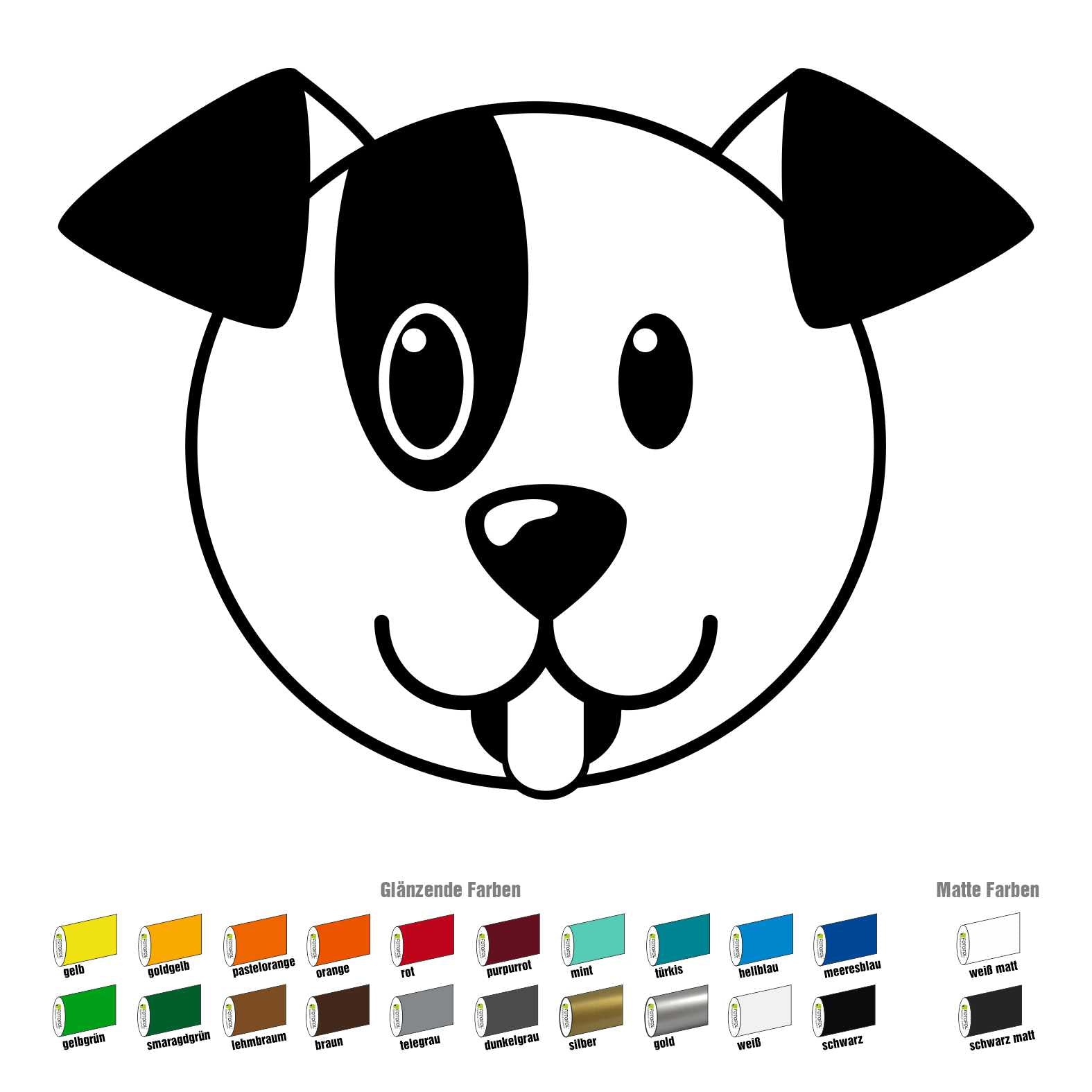 Aufkleber Sticker Hund Tiere IKEA ANTILOP MAMMUT Kinderstuhl Hocker Kinderhocker - FOTOFOL