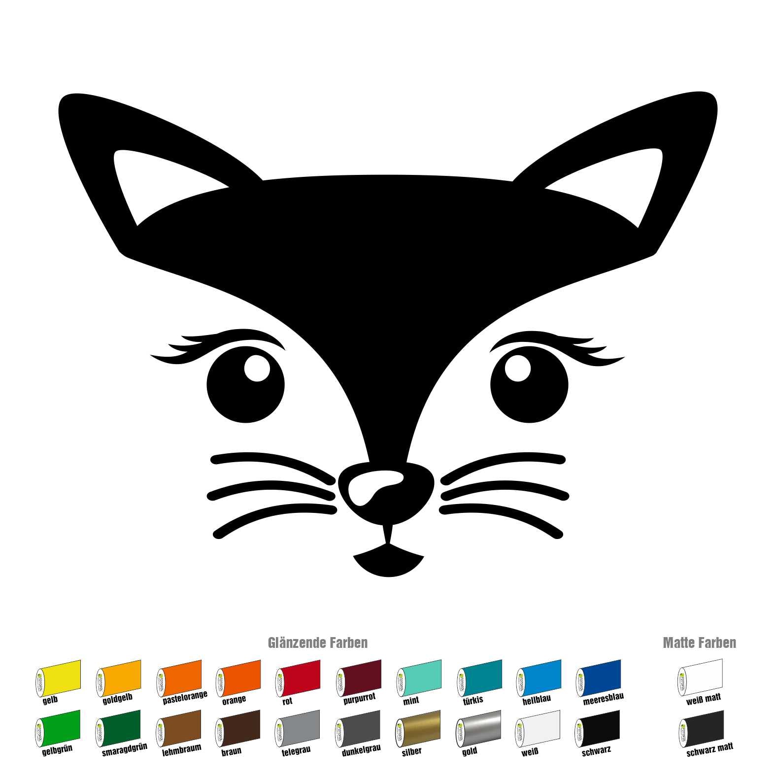 Aufkleber Sticker Katze passt für IKEA ANTILOP MAMMUT Kinderstuhl Hocker Kinder - FOTOFOL