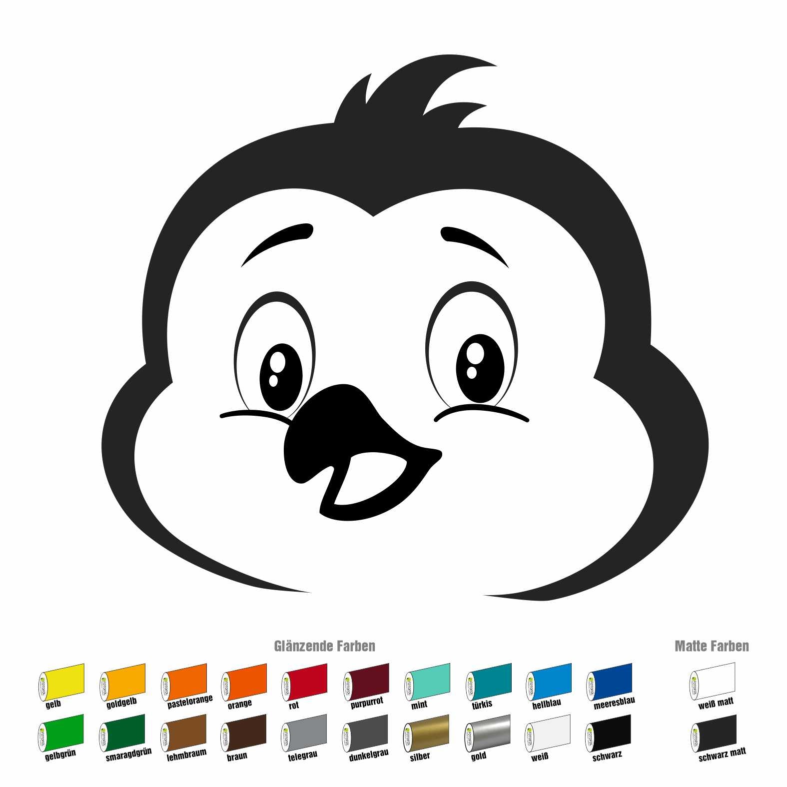 Aufkleber Sticker Pinguin passt für IKEA ANTILOP MAMMUT Kinderstuhl Hocker Kinder - FOTOFOL