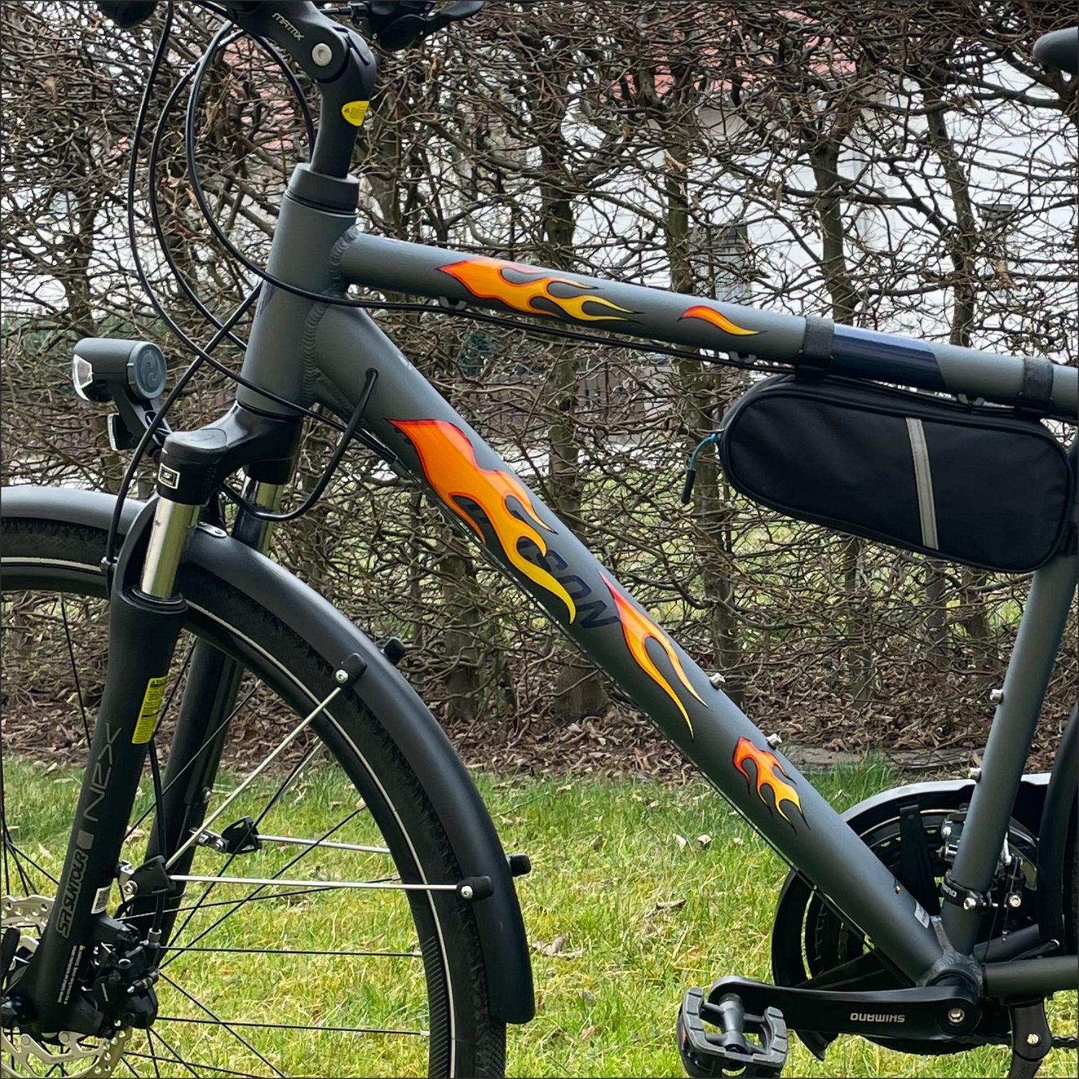 Feuer Flammen Aufkleber Set - für Auto, Fahrzeuge, Roller, Moped, Motorrad-Helm, Fahrrad, Laptop, Smartphone, Bobby Car - FOTOFOL