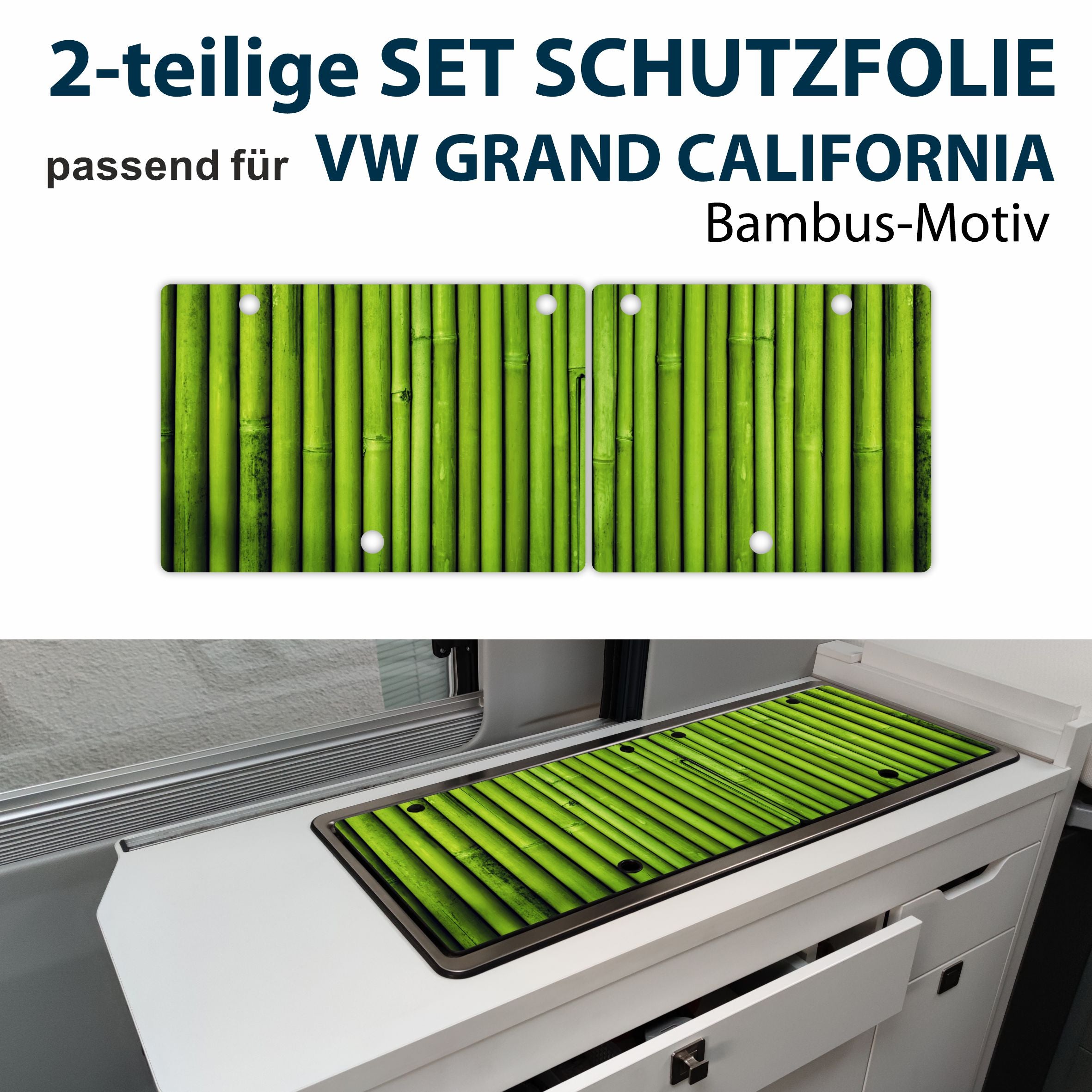Schutzfolien Auto Set passend für VW Grand California - Transparent oder mit Motiven - FOTOFOL