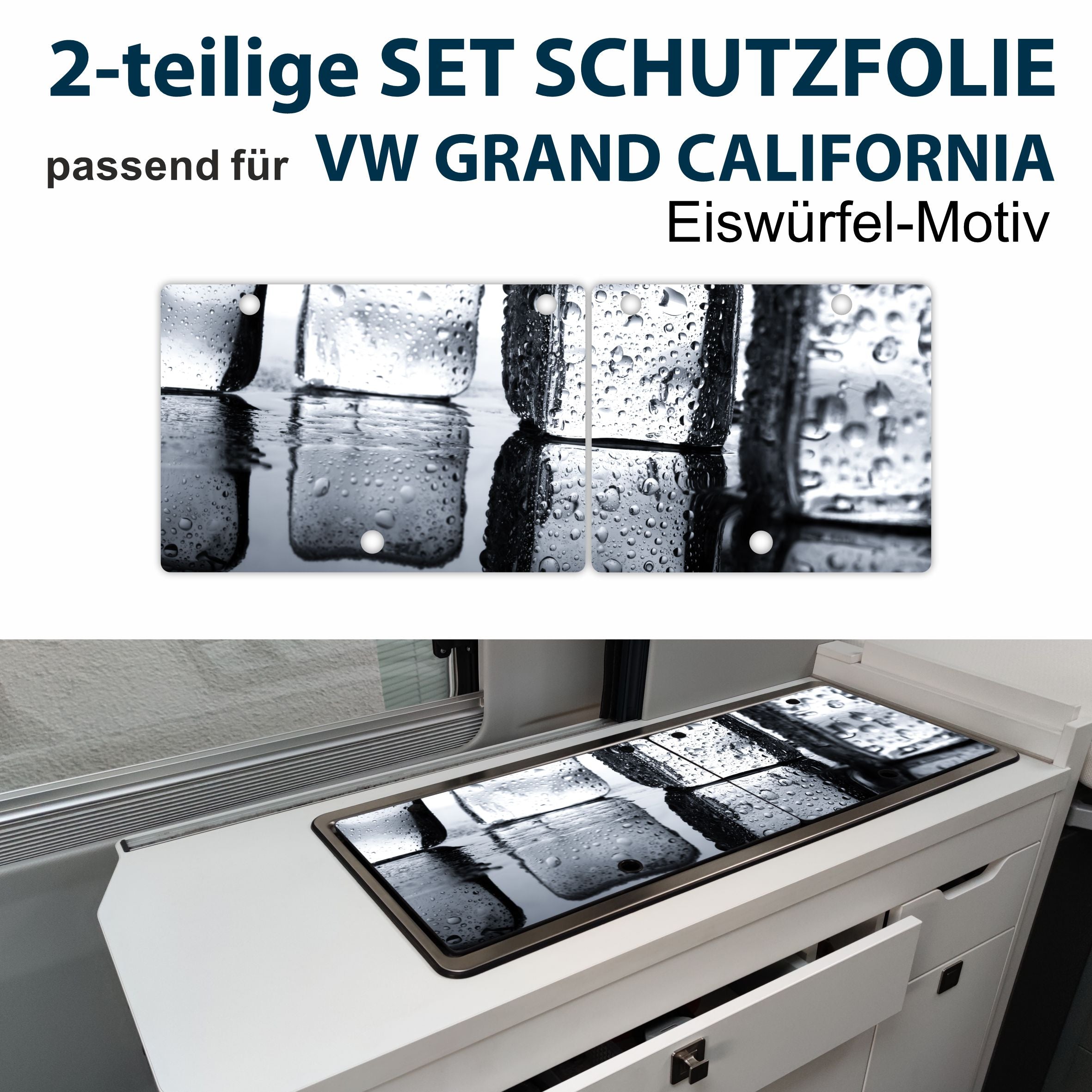 Schutzfolien Auto Set passend für VW Grand California - Transparent oder mit Motiven - FOTOFOL