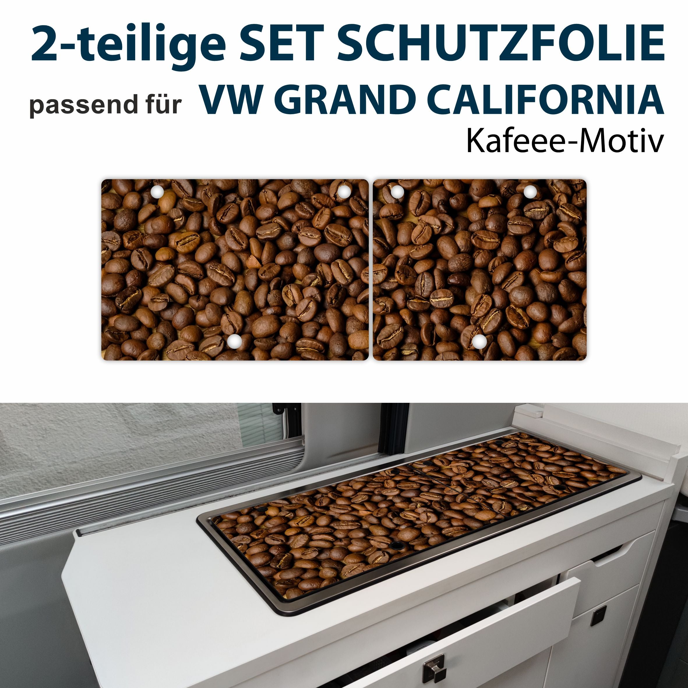Schutzfolien Auto Set passend für VW Grand California - Transparent oder mit Motiven - FOTOFOL