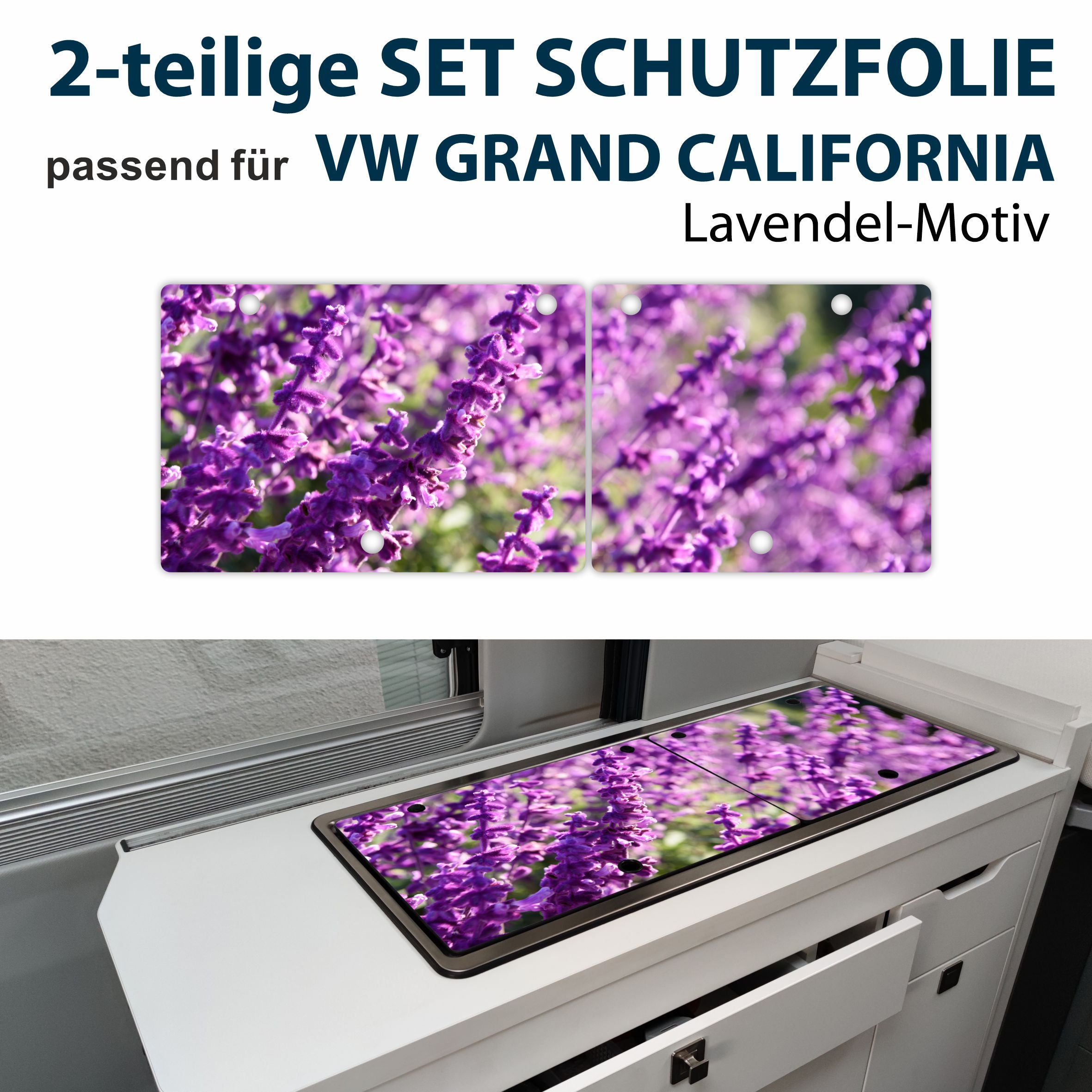Schutzfolien Auto Set passend für VW Grand California - Transparent oder mit Motiven - FOTOFOL