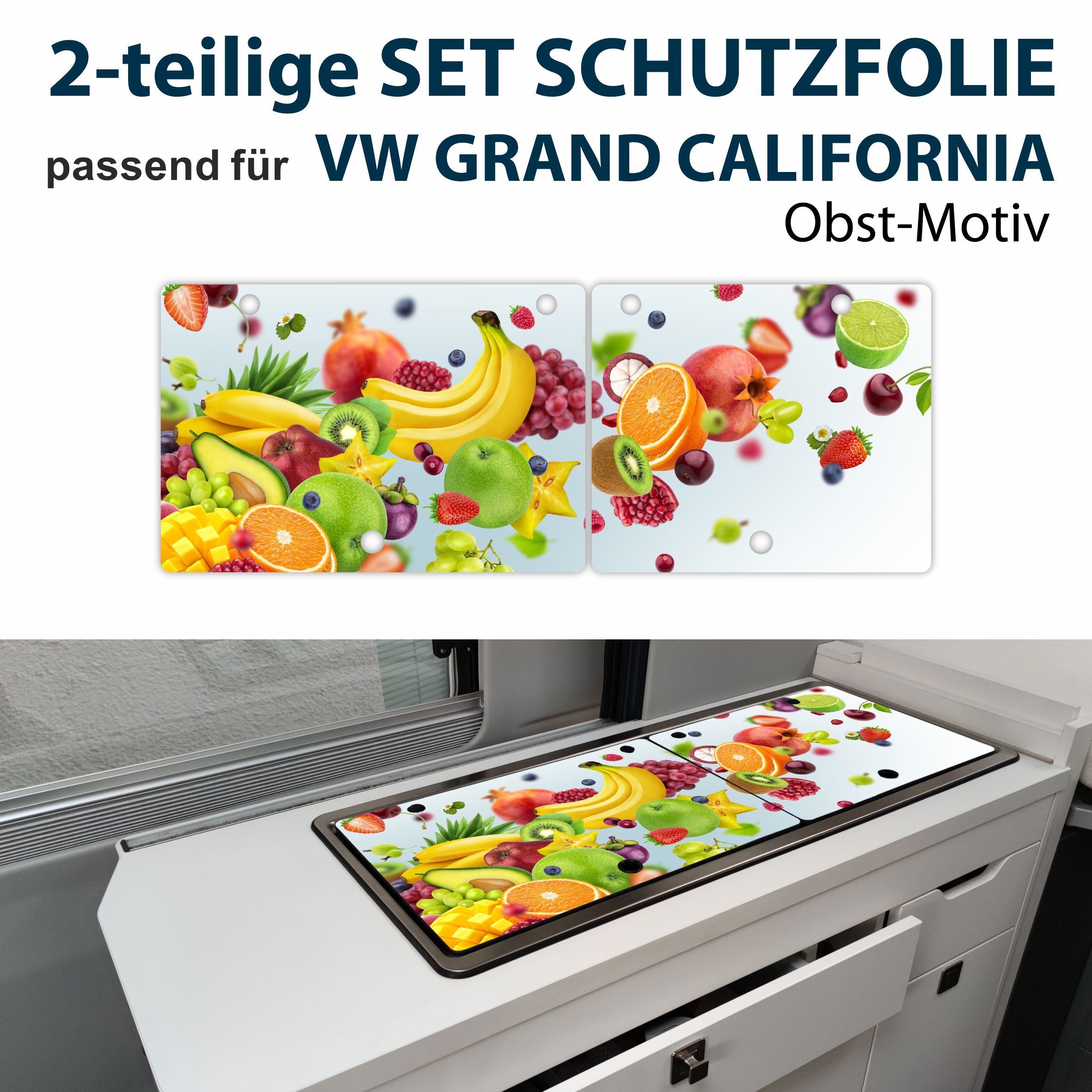 Schutzfolien Auto Set passend für VW Grand California - Transparent oder mit Motiven - FOTOFOL