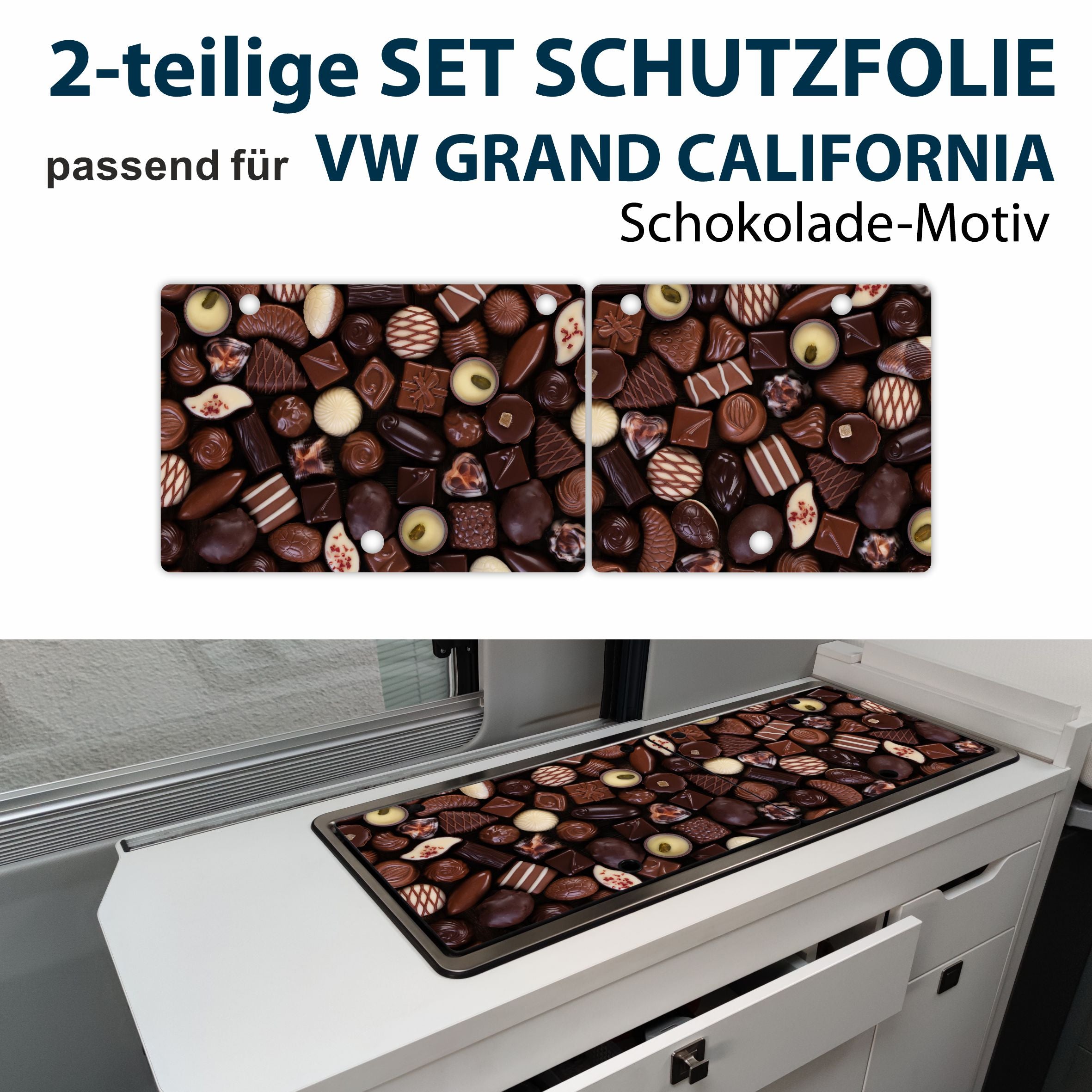 Schutzfolien Auto Set passend für VW Grand California - Transparent oder mit Motiven - FOTOFOL