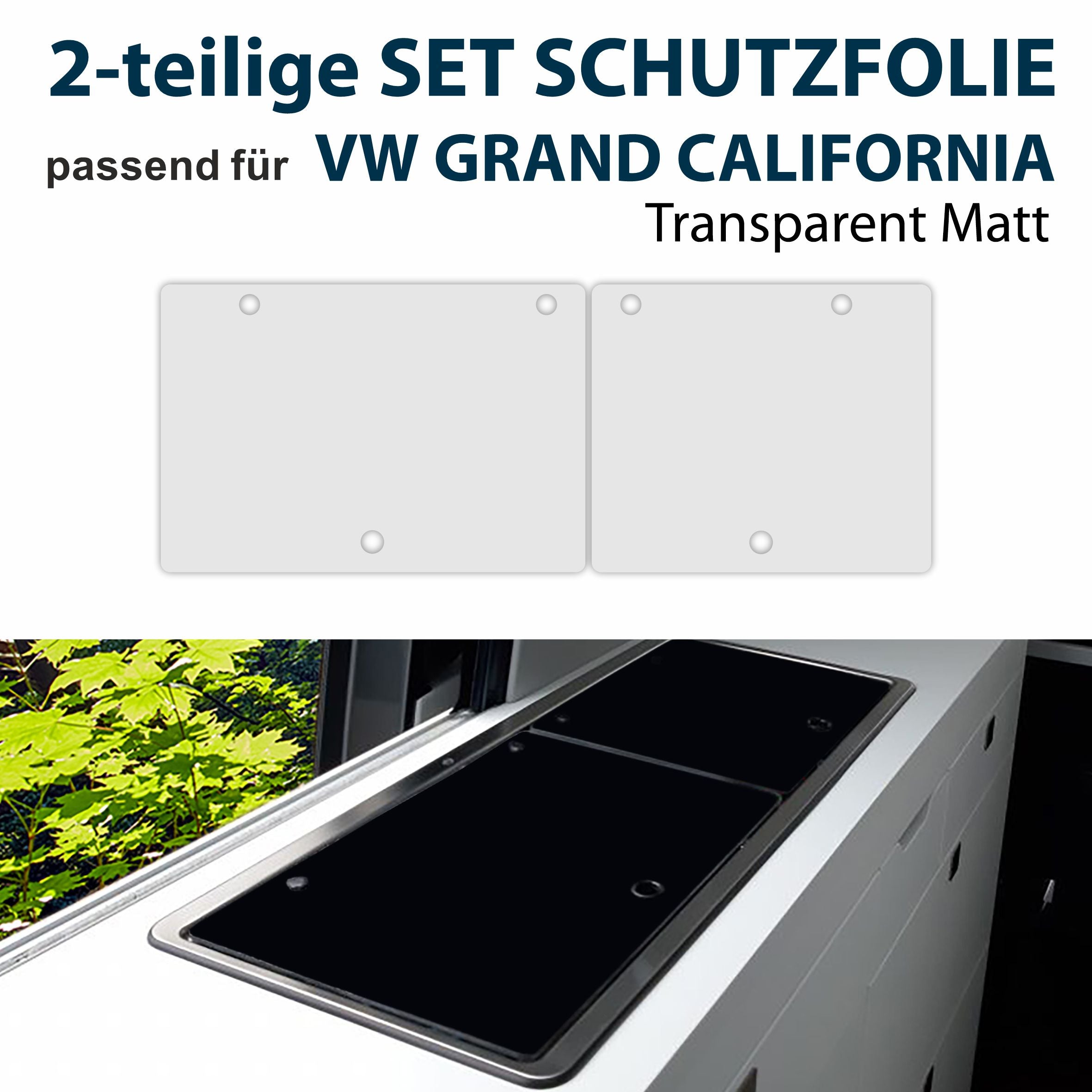 Schutzfolien Auto Set passend für VW Grand California - Transparent oder mit Motiven - FOTOFOL