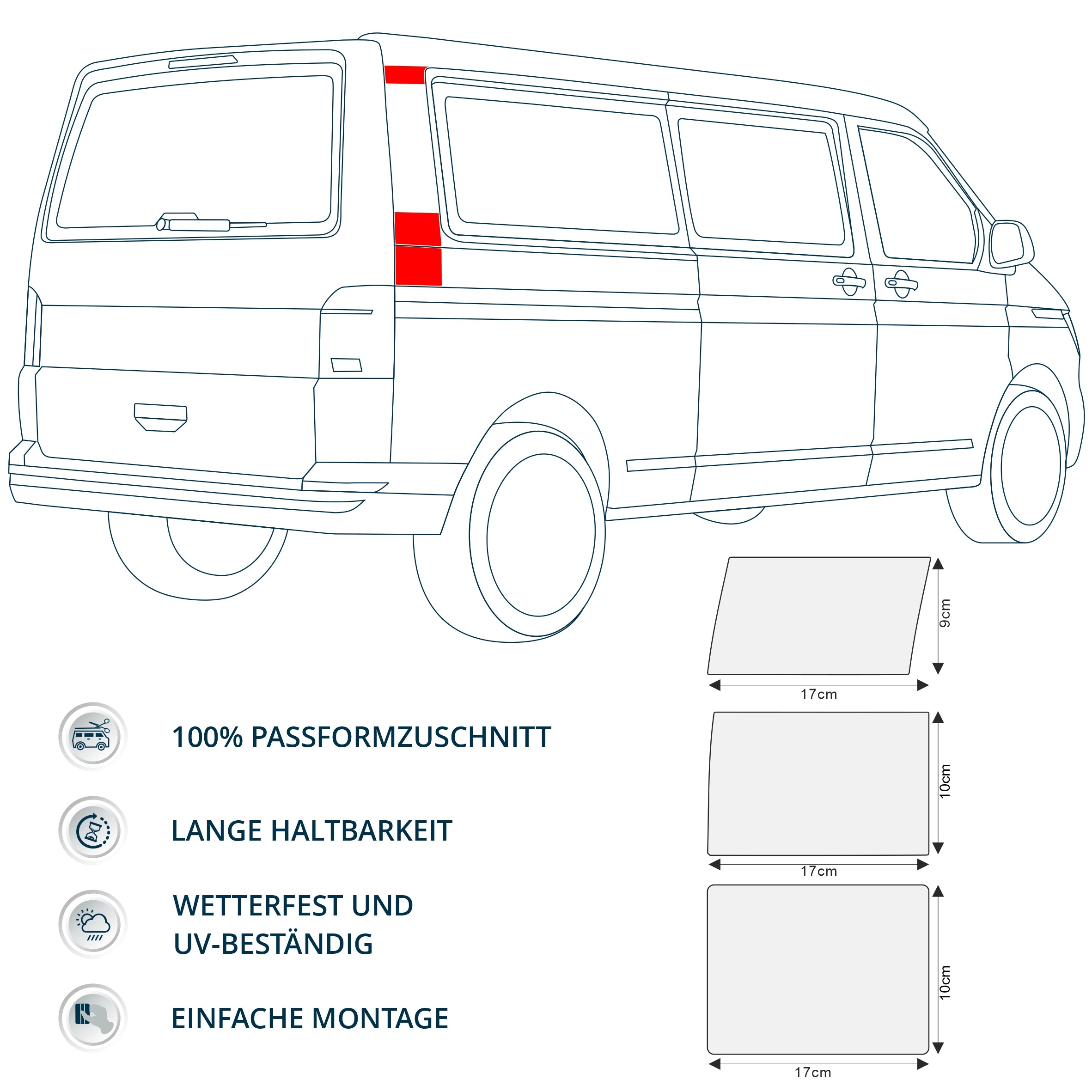 Schutzfolie Auto Markise Kurbel passend für VW T5 T6 T6.1 California Beach Coast Ocean Bulli - FOTOFOL