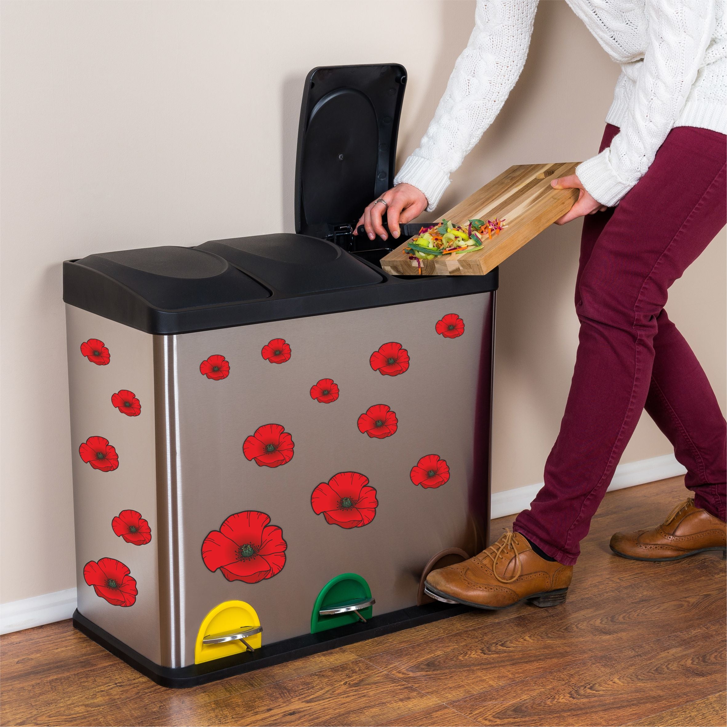 Mohnblumen Aufkleber Set - FOTOFOL