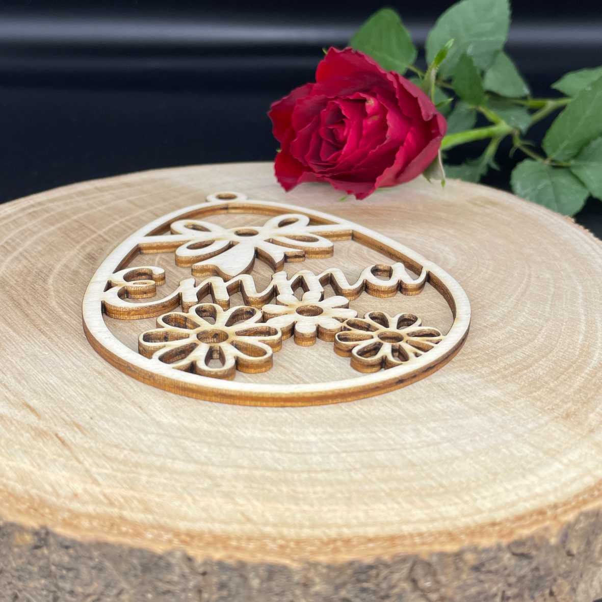 Osterschmuck - Anhänger Ostereier mit Wunschnamen - Ostern Ei personalisiert - FOTOFOL