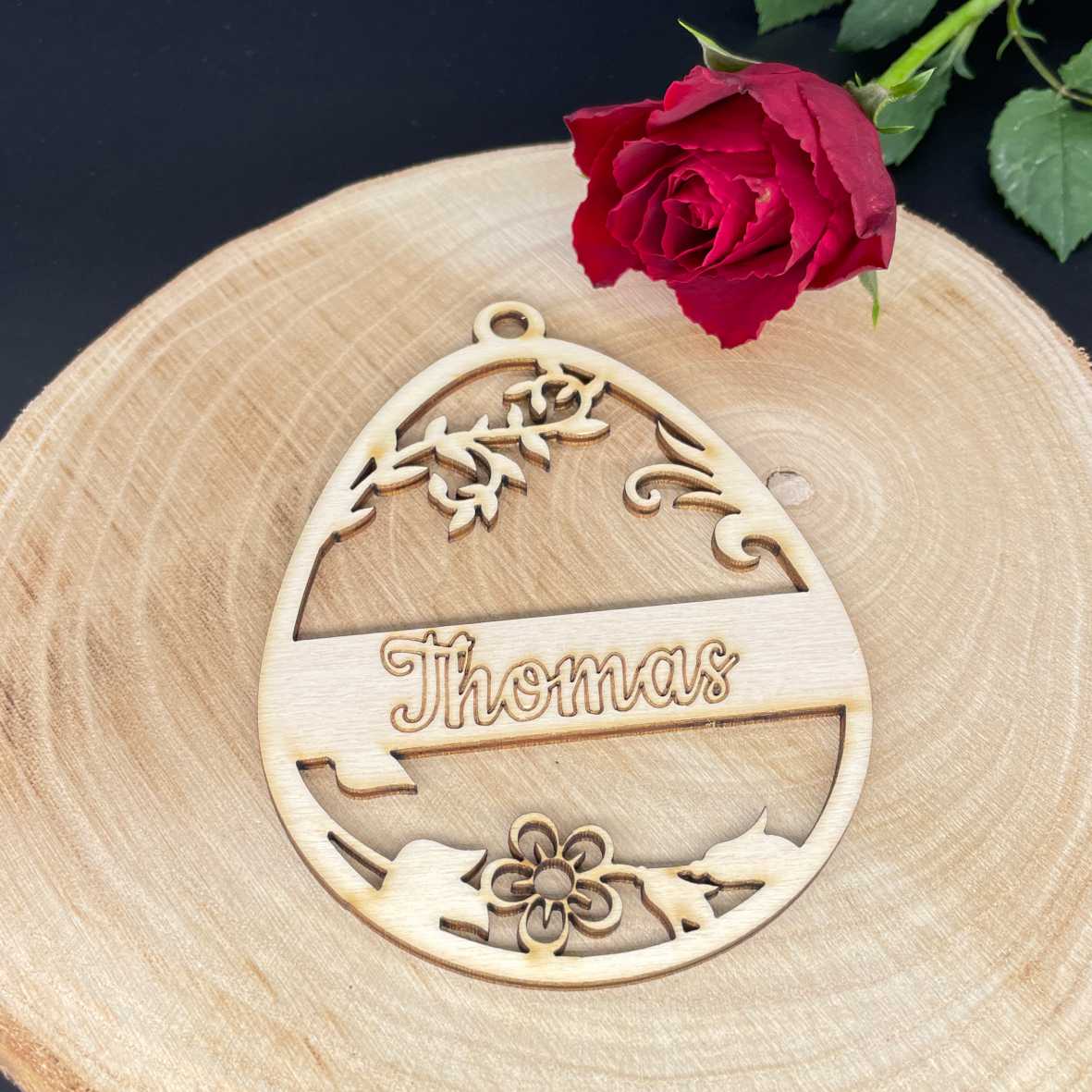 Osterschmuck - Anhänger Ostereier mit Wunschnamen - Ostern Ei personalisiert - FOTOFOL