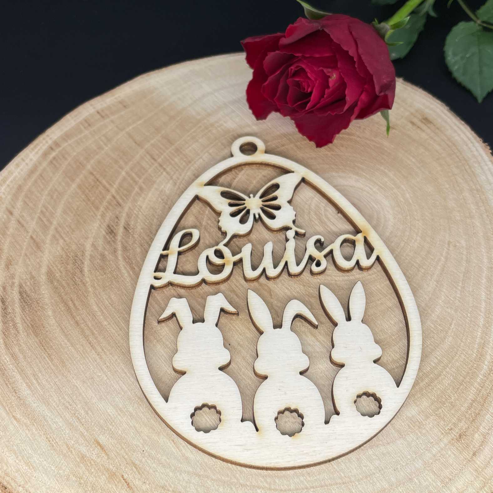 Osterschmuck - Anhänger Ostereier mit Wunschnamen - Ostern Ei personalisiert - FOTOFOL