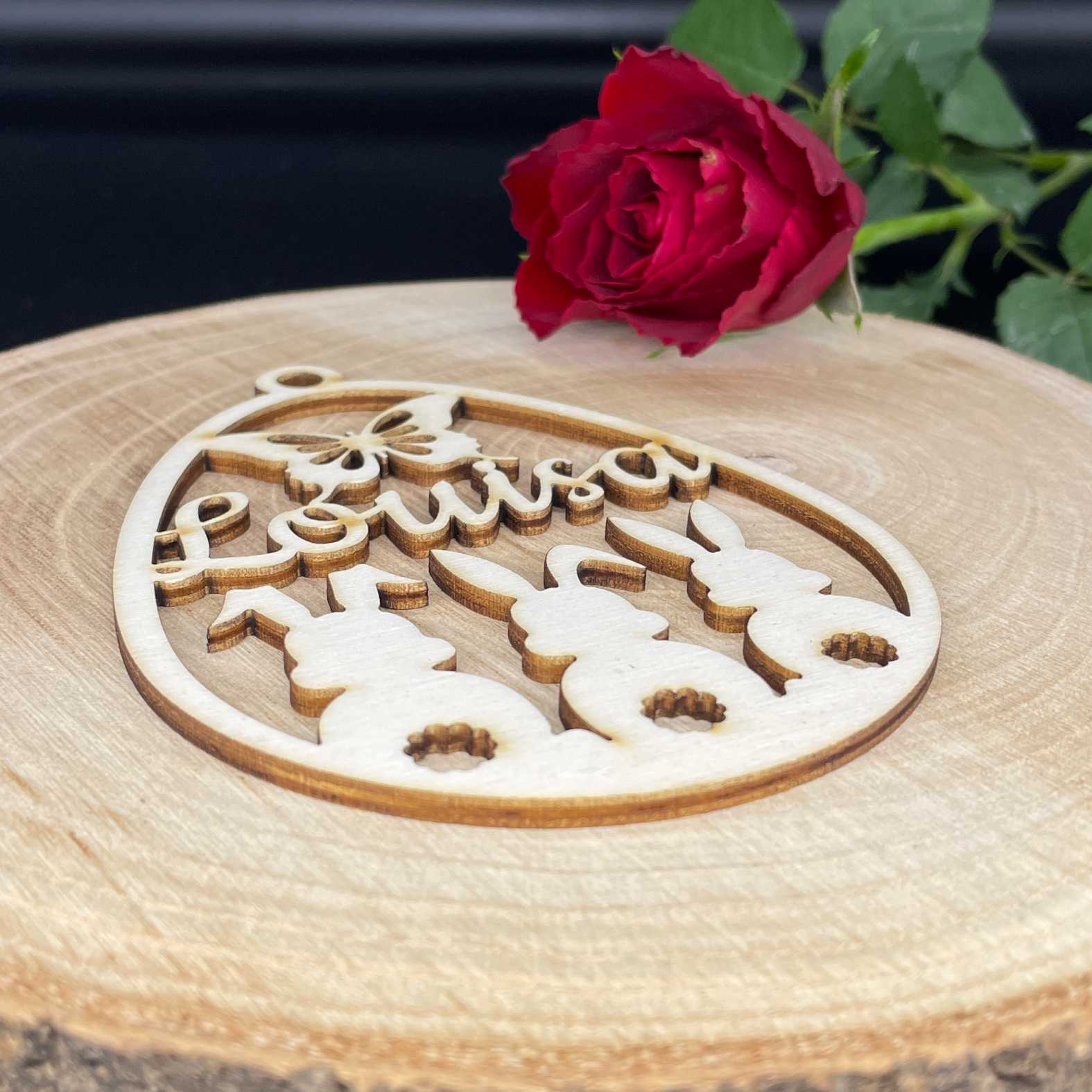 Osterschmuck - Anhänger Ostereier mit Wunschnamen - Ostern Ei personalisiert - FOTOFOL