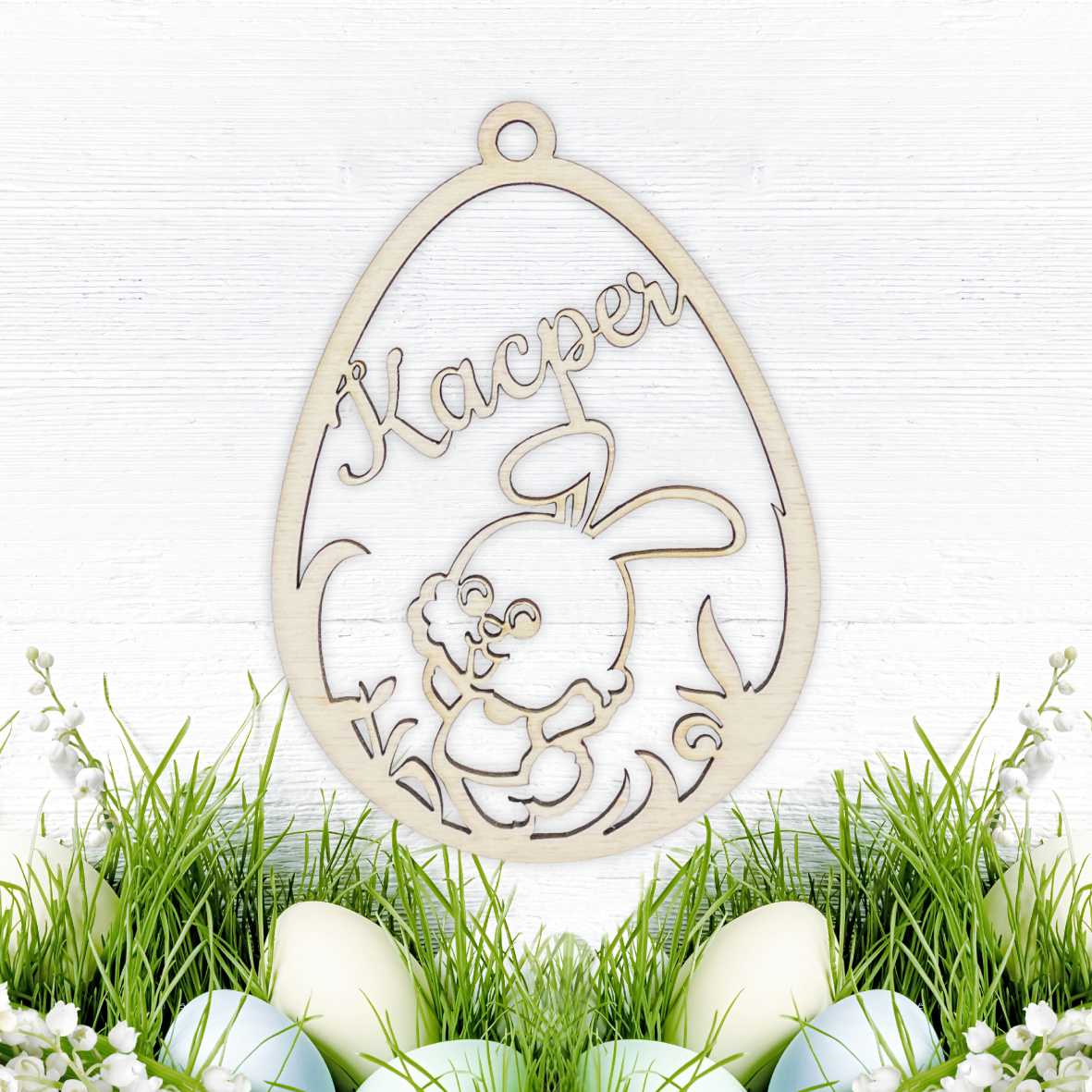 Osterschmuck - Anhänger Ostereier mit Wunschnamen - Ostern Ei personalisiert - FOTOFOL