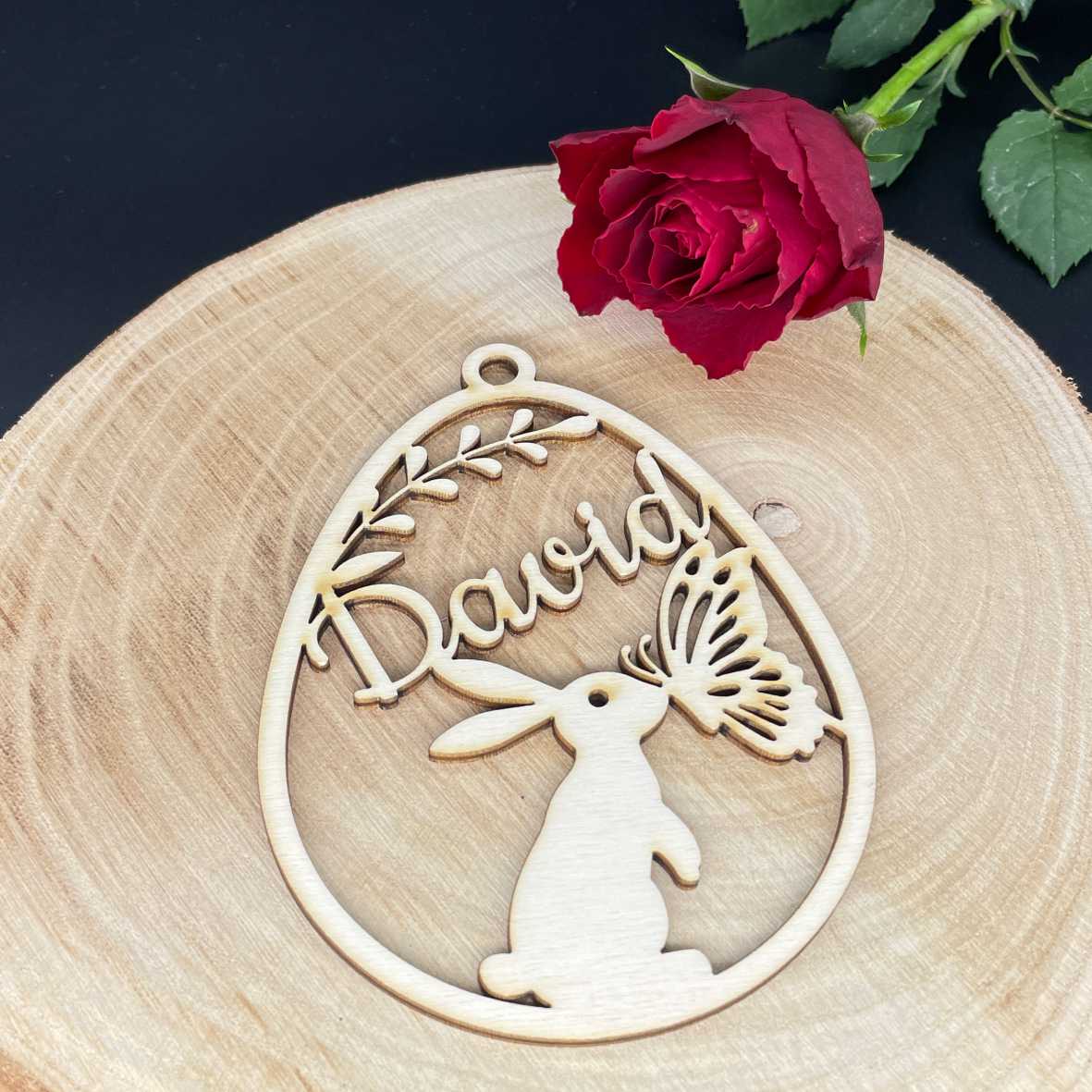 Osterschmuck - Anhänger Ostereier mit Wunschnamen - Ostern Ei personalisiert - FOTOFOL