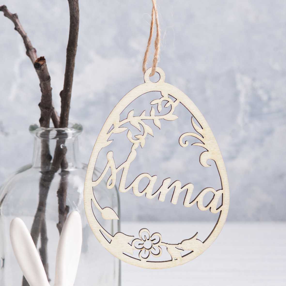 Osterschmuck - Anhänger Ostereier mit Wunschnamen - Ostern Ei personalisiert - FOTOFOL