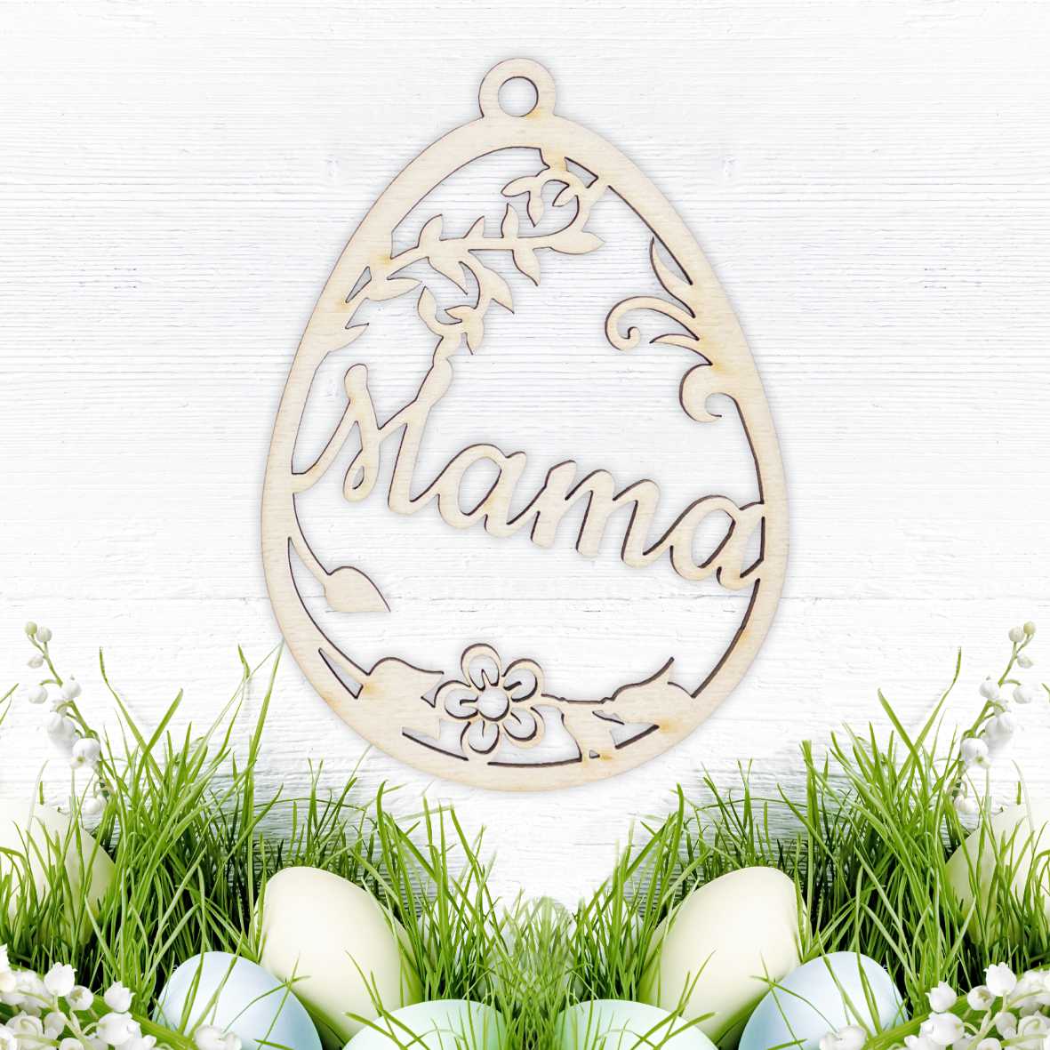 Osterschmuck - Anhänger Ostereier mit Wunschnamen - Ostern Ei personalisiert - FOTOFOL