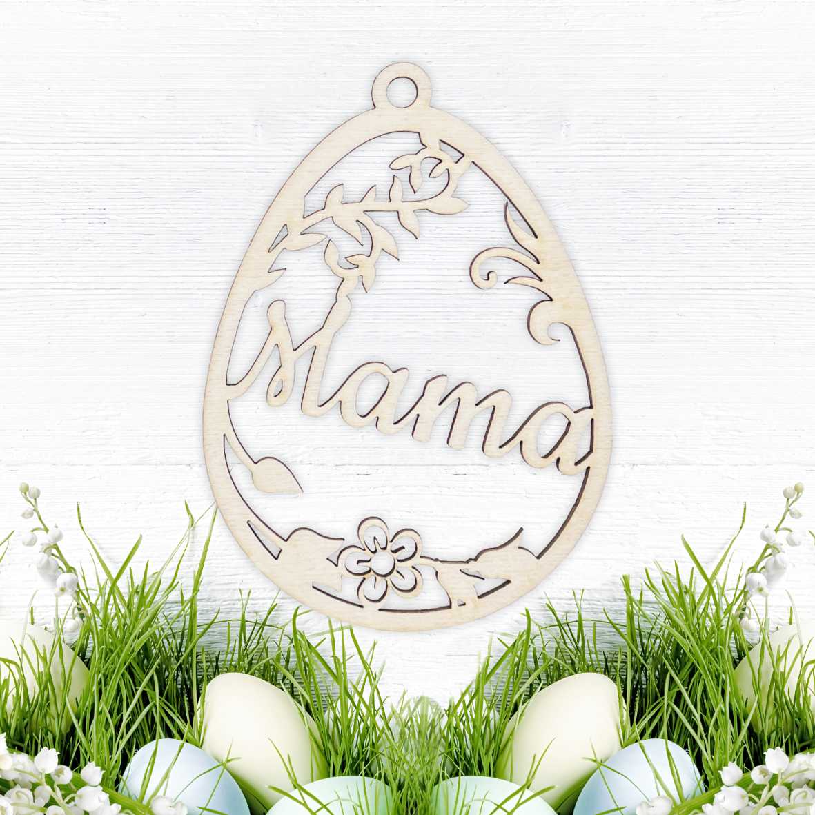 Osterschmuck - Anhänger Ostereier mit Wunschnamen - Ostern Ei personalisiert - FOTOFOL