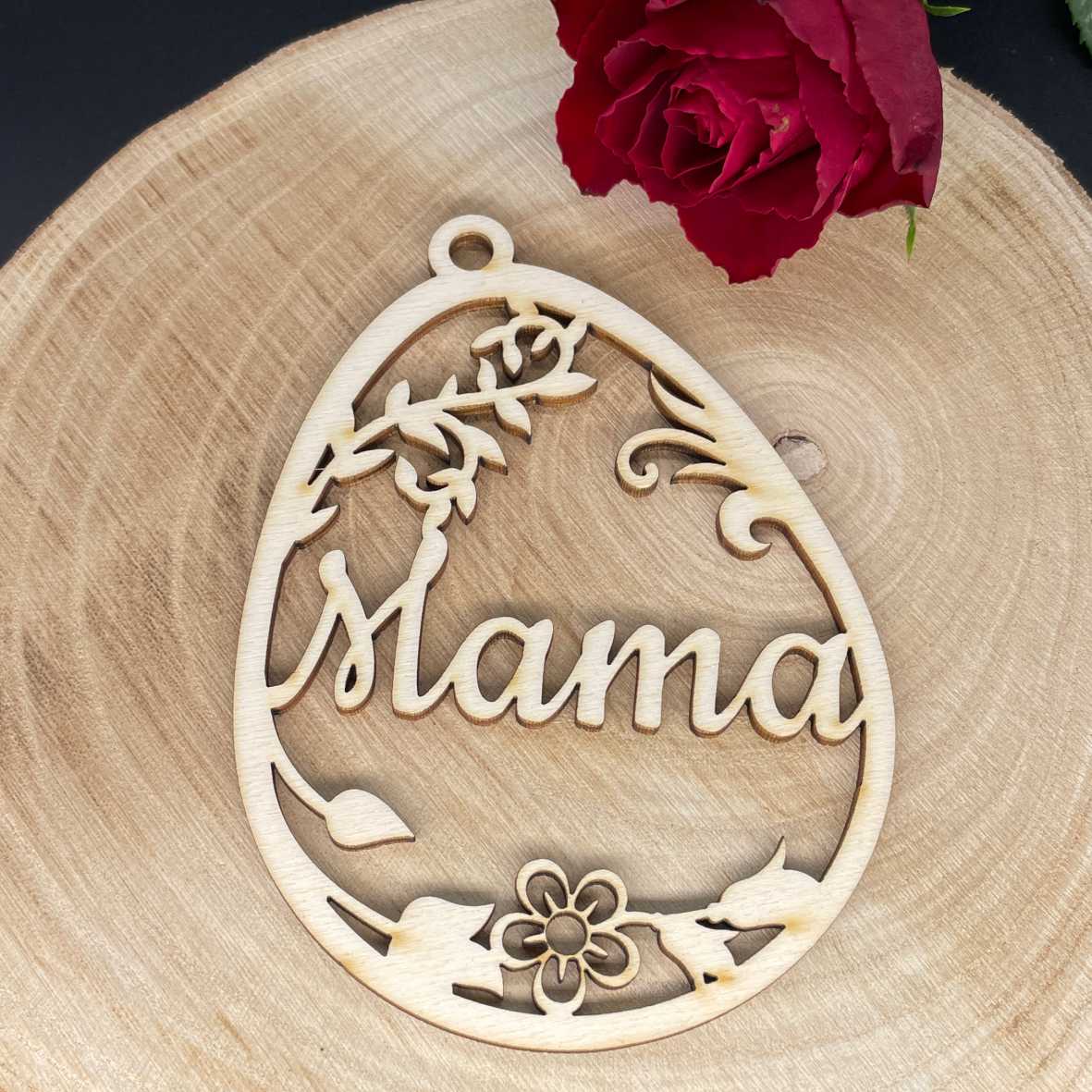 Osterschmuck - Anhänger Ostereier mit Wunschnamen - Ostern Ei personalisiert - FOTOFOL