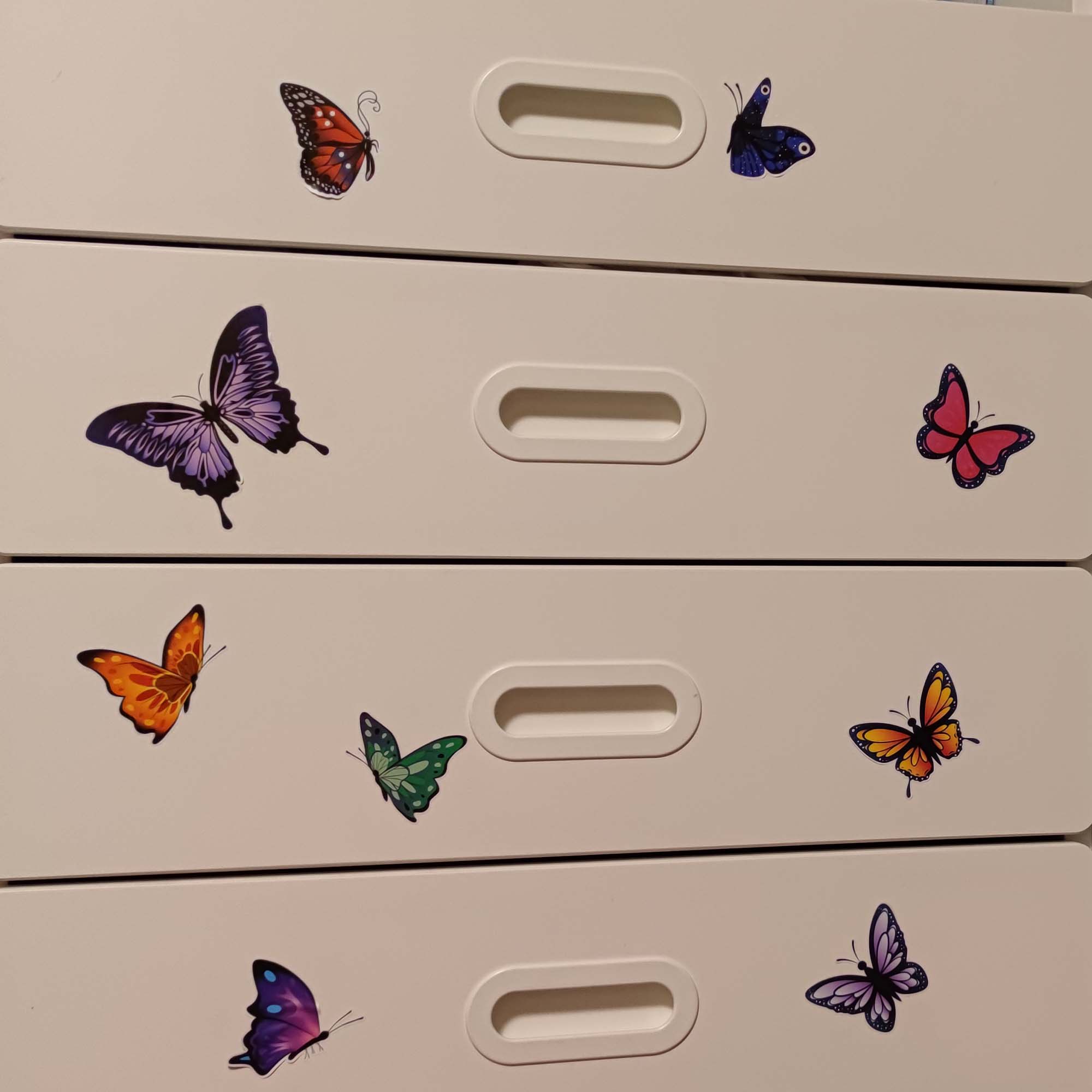 Schmetterlinge Aufkleber Set - Aufkleber selbstklebend zum Basteln - FOTOFOL