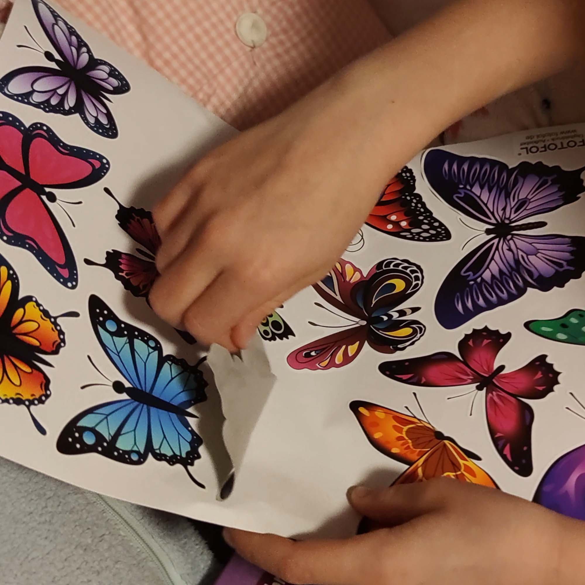 Schmetterlinge Aufkleber Set - Aufkleber selbstklebend zum Basteln - FOTOFOL