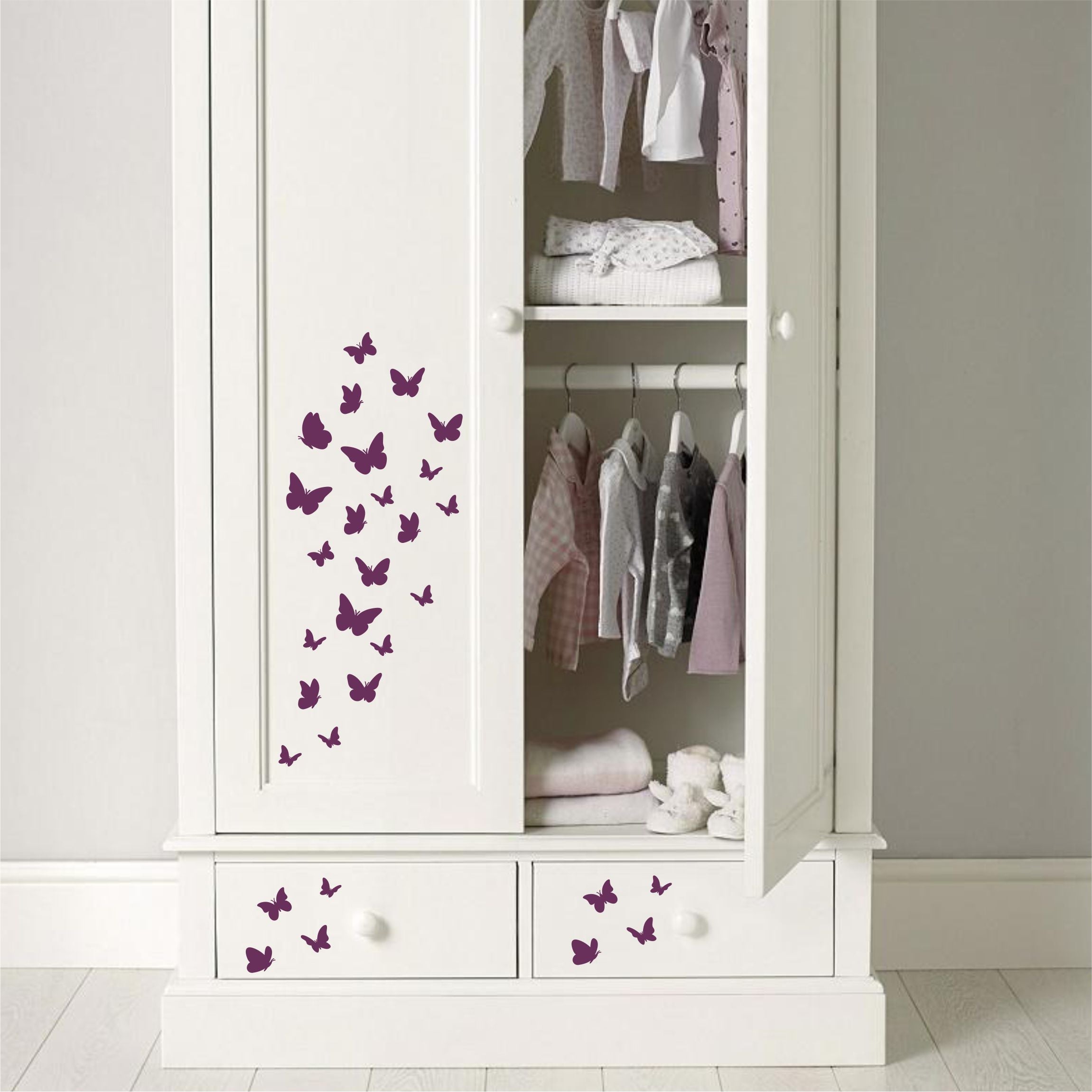 Aufkleber Sticker Schmetterlinge Fahrrad Auto Motorrad/Helm Möbel Kinderzimmer - FOTOFOL