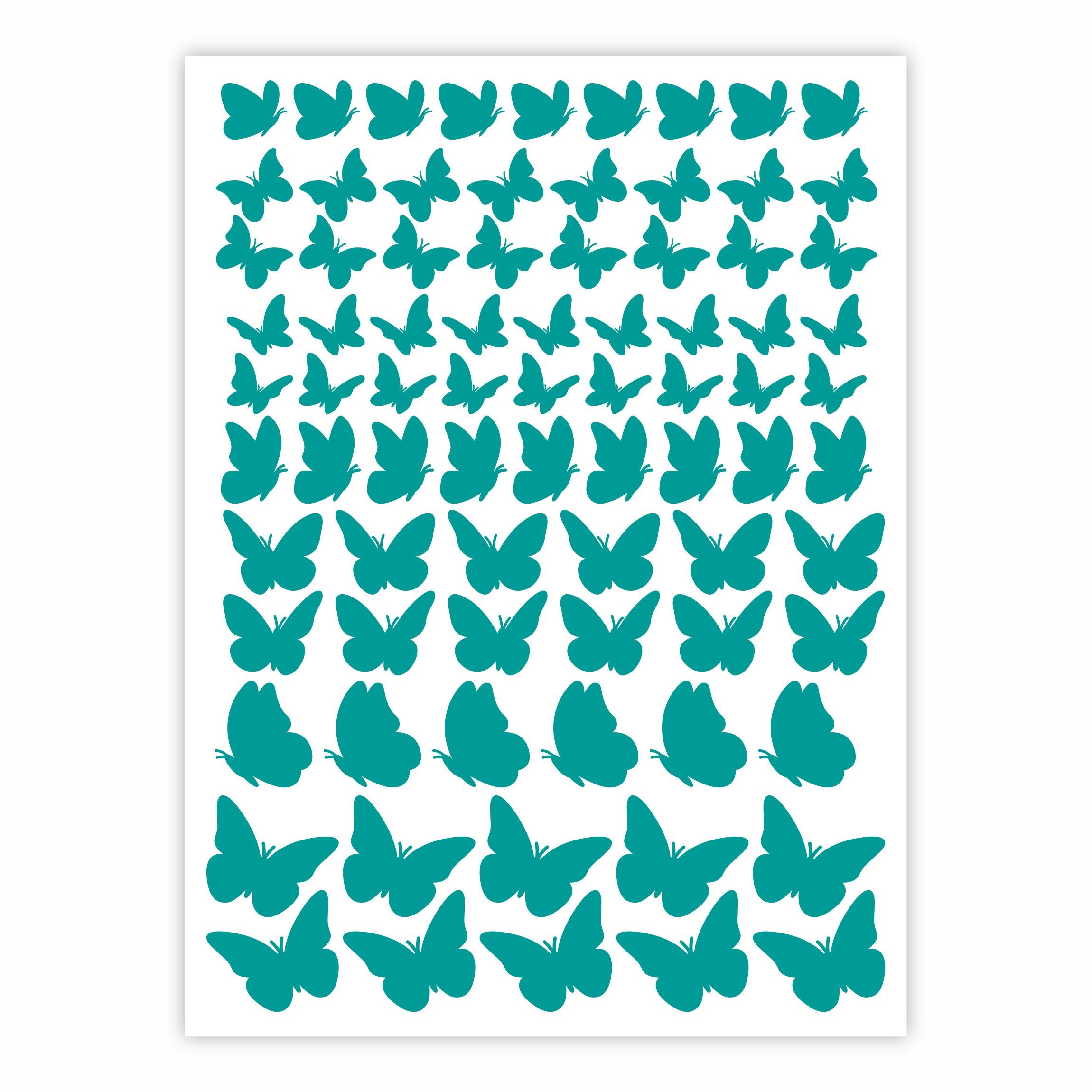 Aufkleber Sticker Schmetterlinge Fahrrad Auto Motorrad/Helm Möbel Kinderzimmer - FOTOFOL