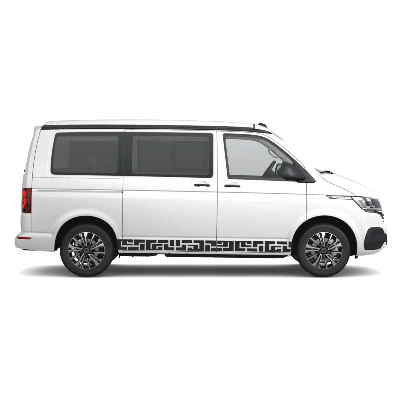 Seitenstreifen passend für Volkswagen Multivan Transporter T5 T6 T6.1 VW Bus Autoaufkleber - FOTOFOL