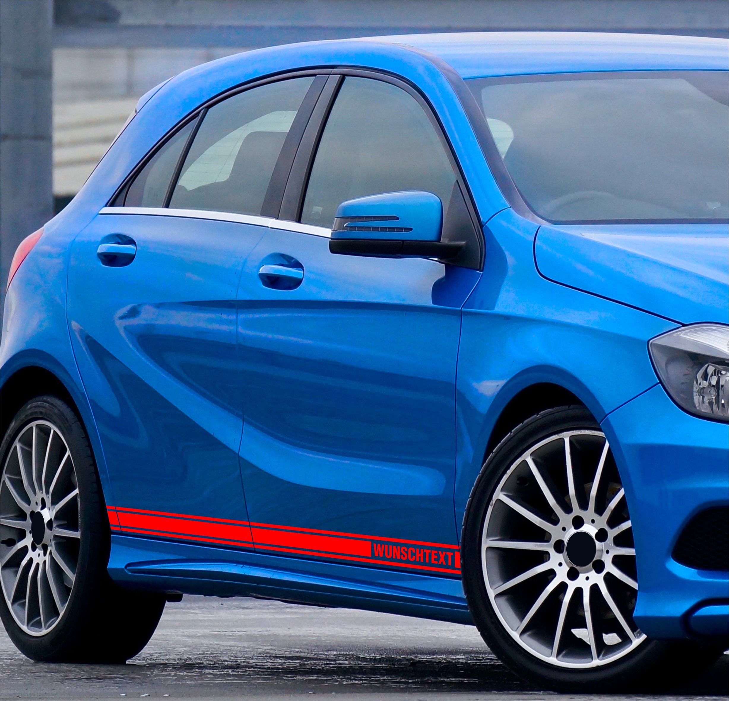 Seitenstreifen Dekorstreifen GT Style Mustang Shelby Autoaufkleber mit Wunschtext - FOTOFOL