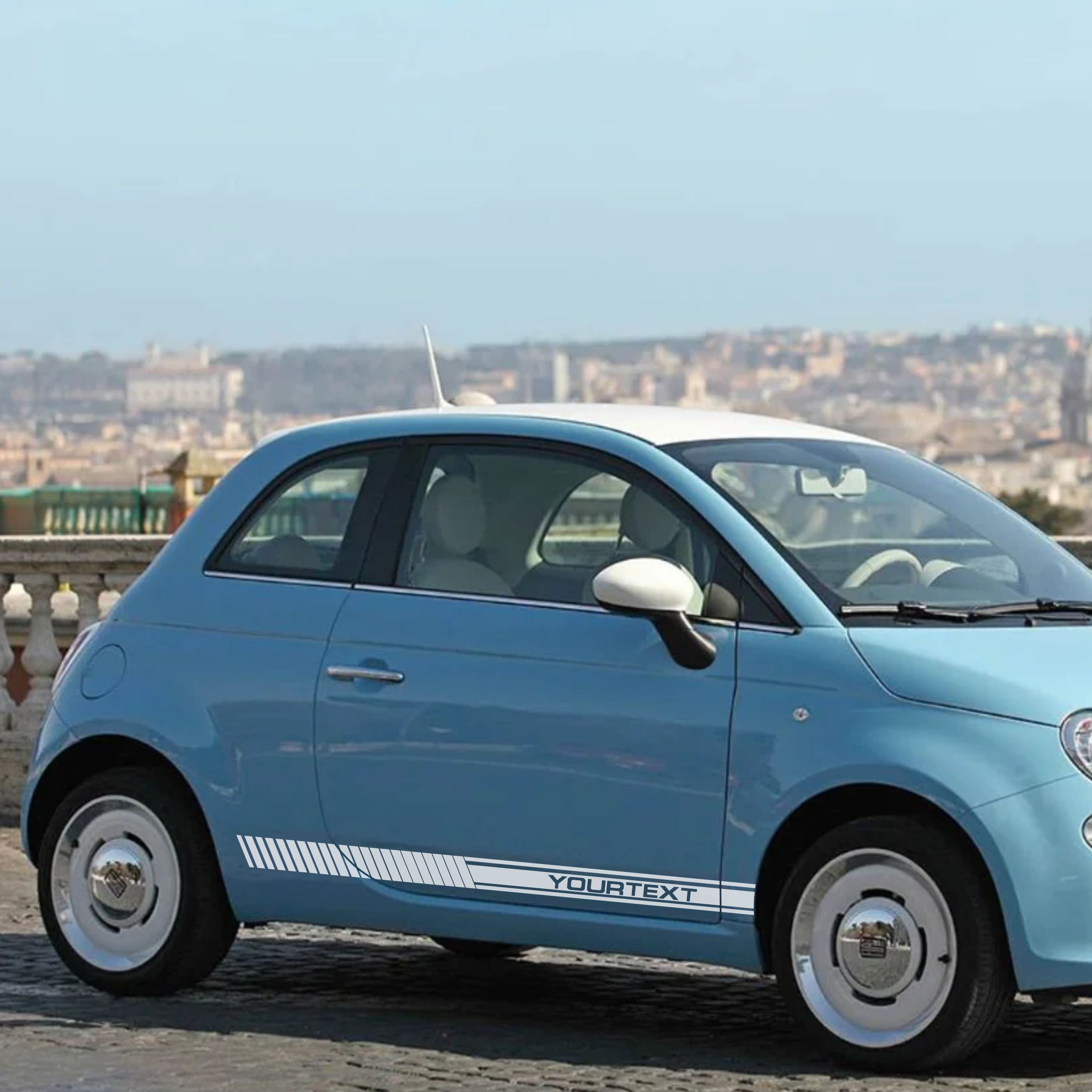 Aufkleber Auto Fiat ABARTH Seitenstreifen Sportstreifen - FOTOFOL