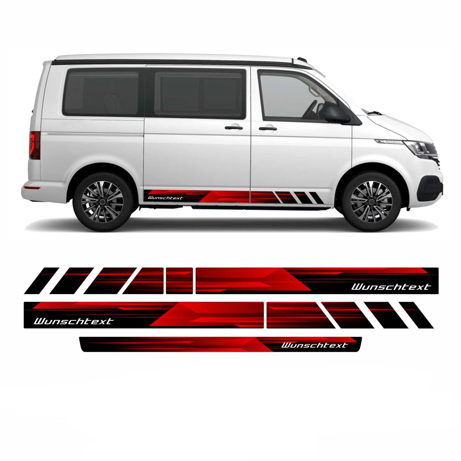 Seitenstreifen für VW T6.1 oder T6 mit individuellem Wunschtext und Logo