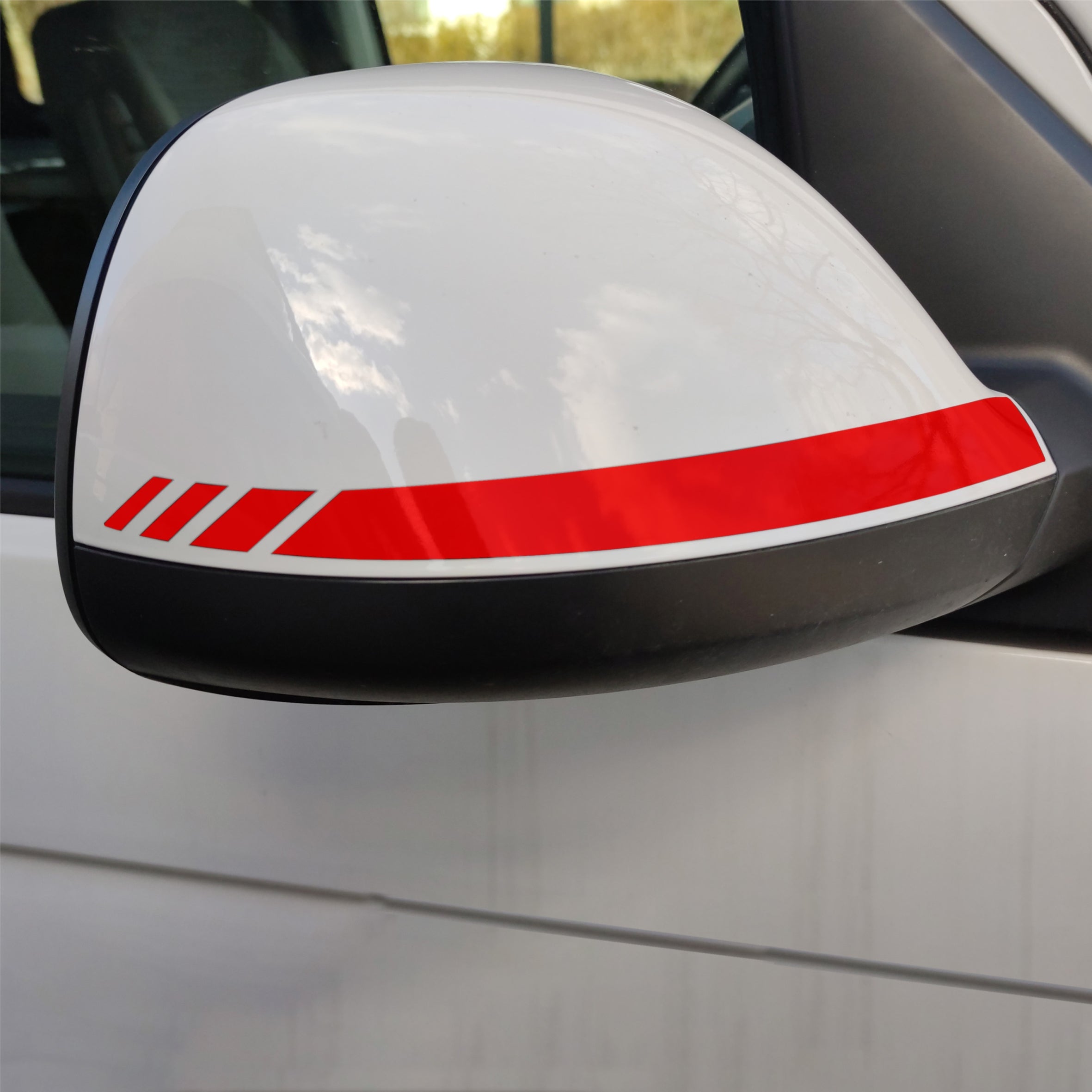 Spiegelstreifen Aufkleber Set passend für VW T6.1 - Spiegelgehäuse Tuning Sticker - FOTOFOL