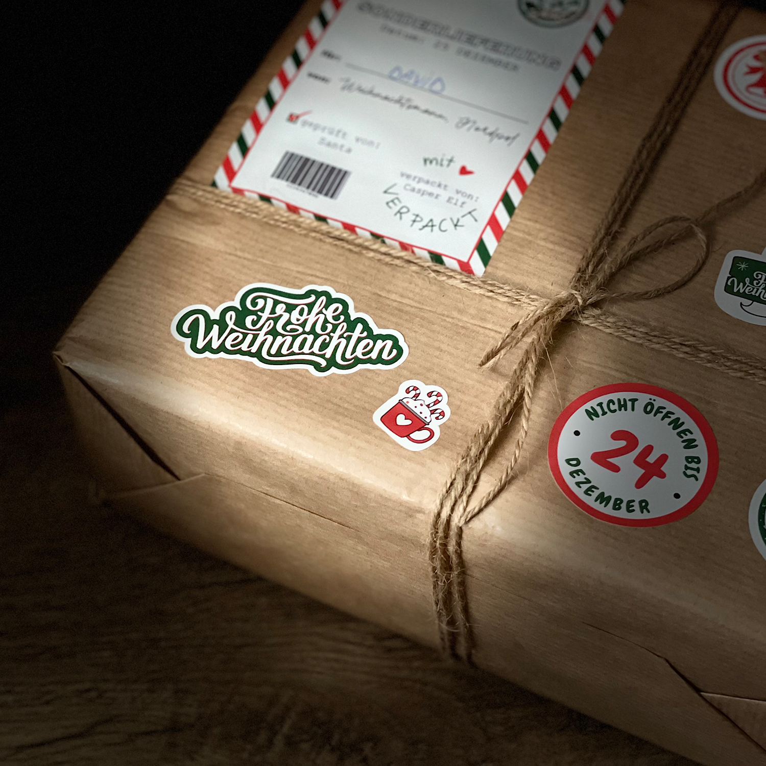Set Aufkleber Weihnachten Geschenkaufkleber selbstklebend - Etiketten für Geschenke - Sticker Aufkleber Etiketten Geschenkaufkleber Verpacken - FOTOFOL
