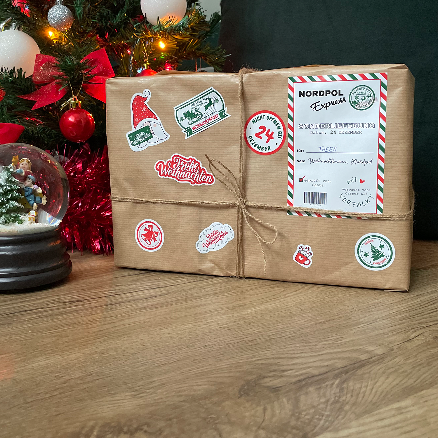Set Aufkleber Weihnachten Geschenkaufkleber selbstklebend - Etiketten für Geschenke - Sticker Aufkleber Etiketten Geschenkaufkleber Verpacken - FOTOFOL