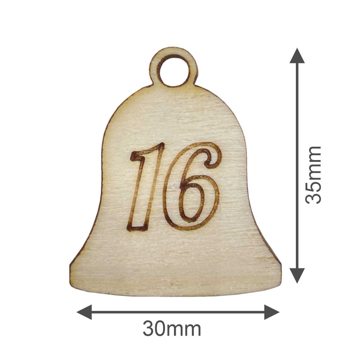 Adventskalender Zahlen aus natürlichem Birkensperrholz