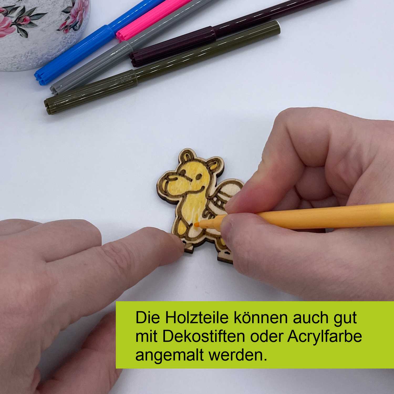 Bastelset Weihnachtskrippe aus Birkensperrholz - Große Krippe zum bemalen - FOTOFOL