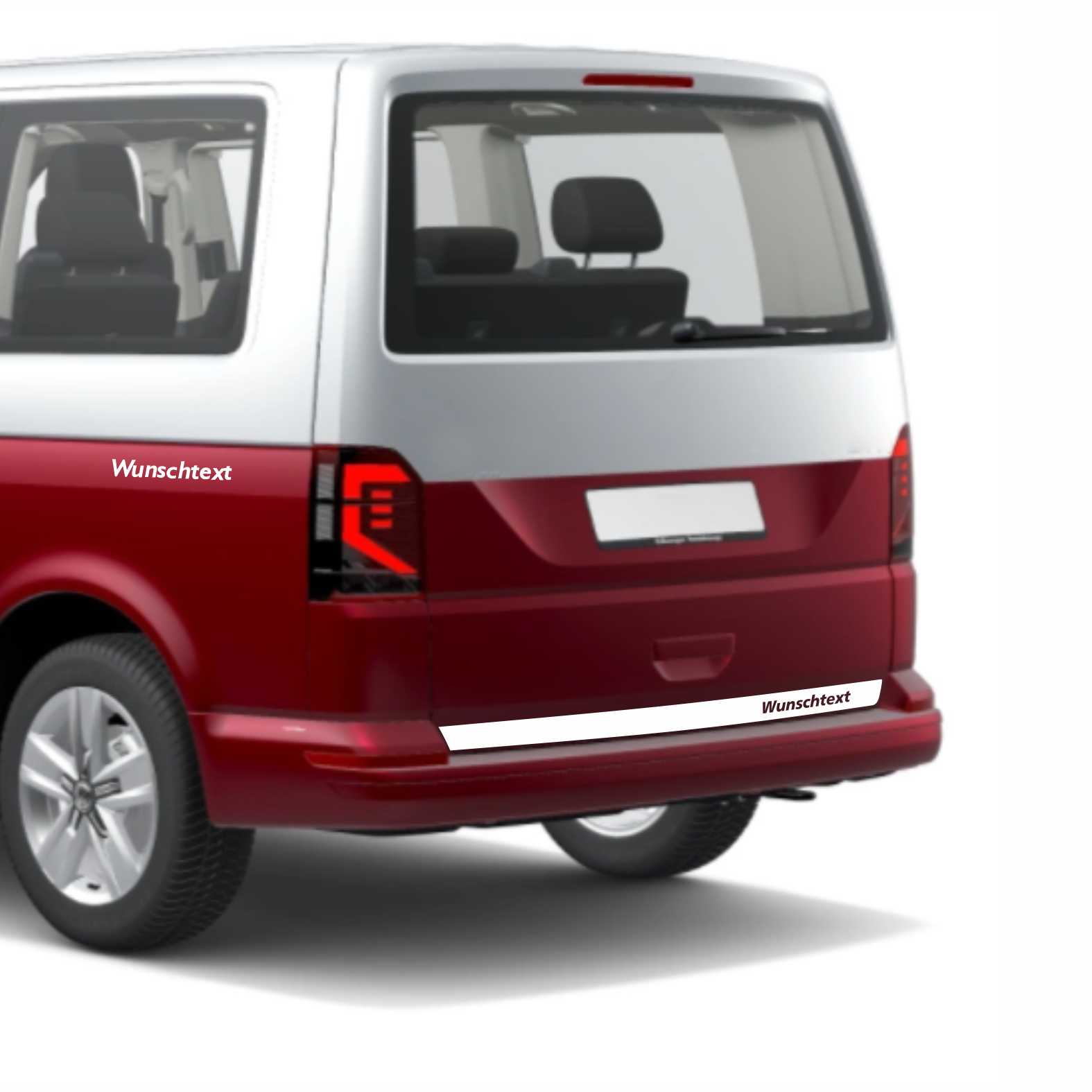 Heckklappen Heckstreifen Aufkleber Wunschtext passend für VW T6.1 T6 T5 Multivan Bulli - Streifen 1 - FOTOFOL