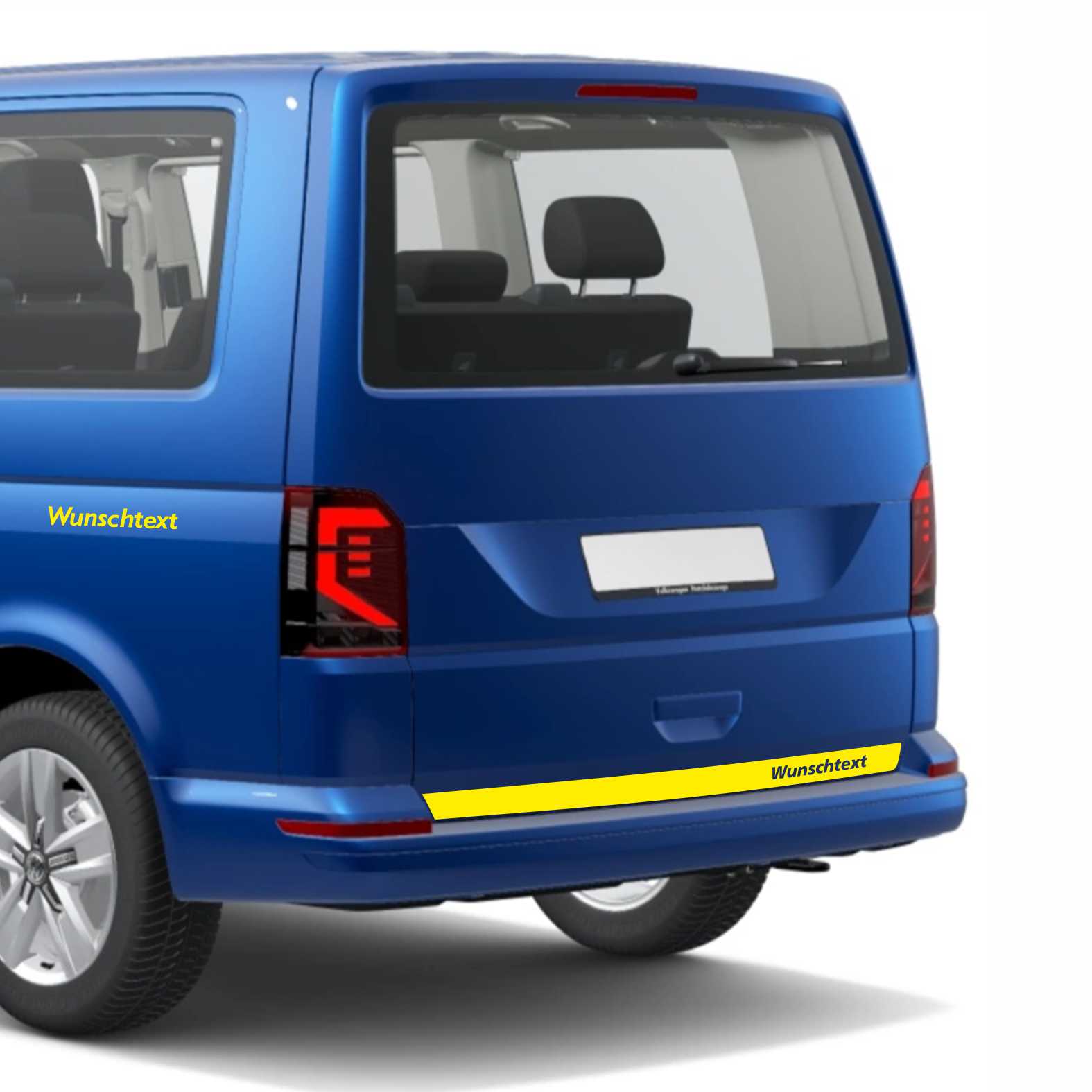 Heckklappen Heckstreifen Aufkleber Wunschtext passend für VW T6.1 T6 T5 Multivan Bulli - Streifen 1 - FOTOFOL