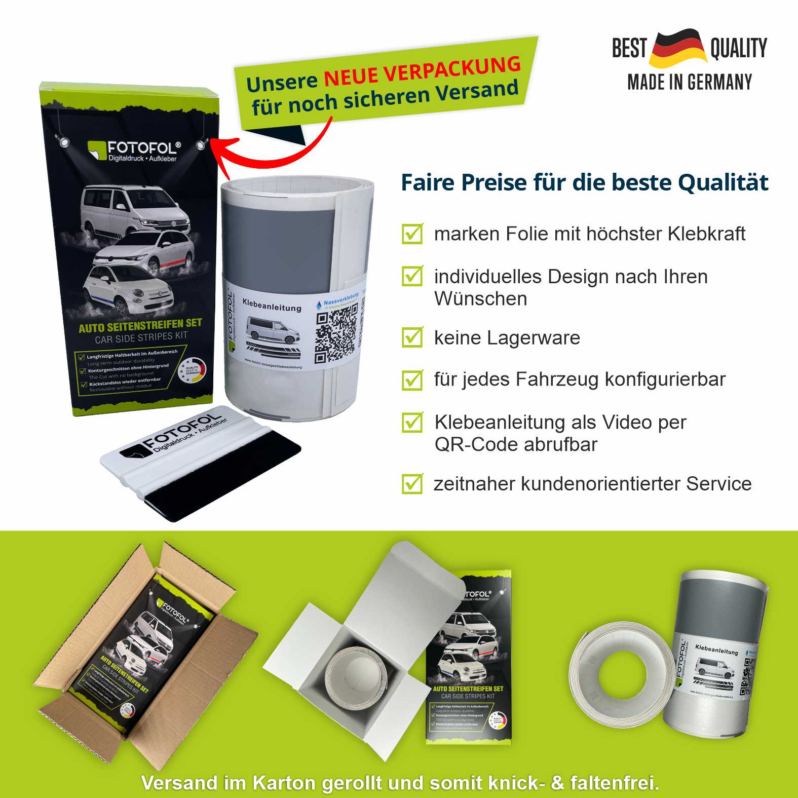 Seitenstreifen passend für VW California Beach T6.1, T6, T5, Seitenaufkleber Autoaufkleber - FOTOFOL