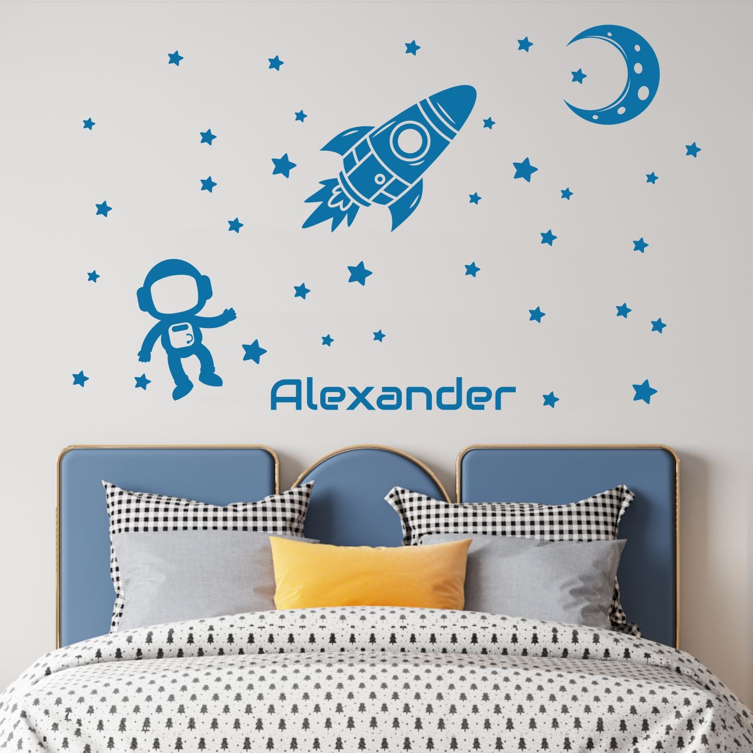 Wandtattoo Rakete mit Wunschname - FOTOFOL