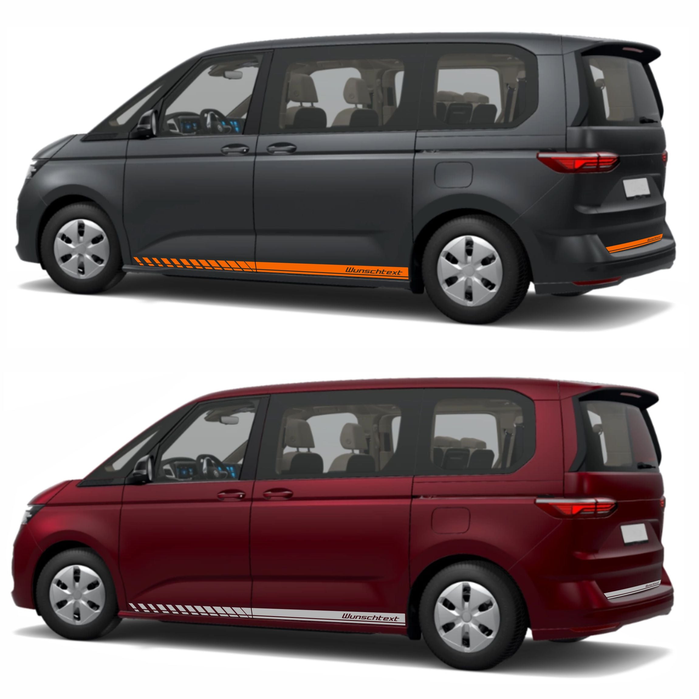 Seitenstreifen mit Wunschtext passend für VW T7 Multivan - FOTOFOL