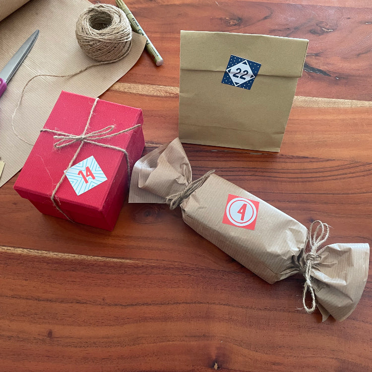 FOTOFOL - Adventskalender Zahlen Sticker Set – DIY Adventskalender für Weihnachten basteln!